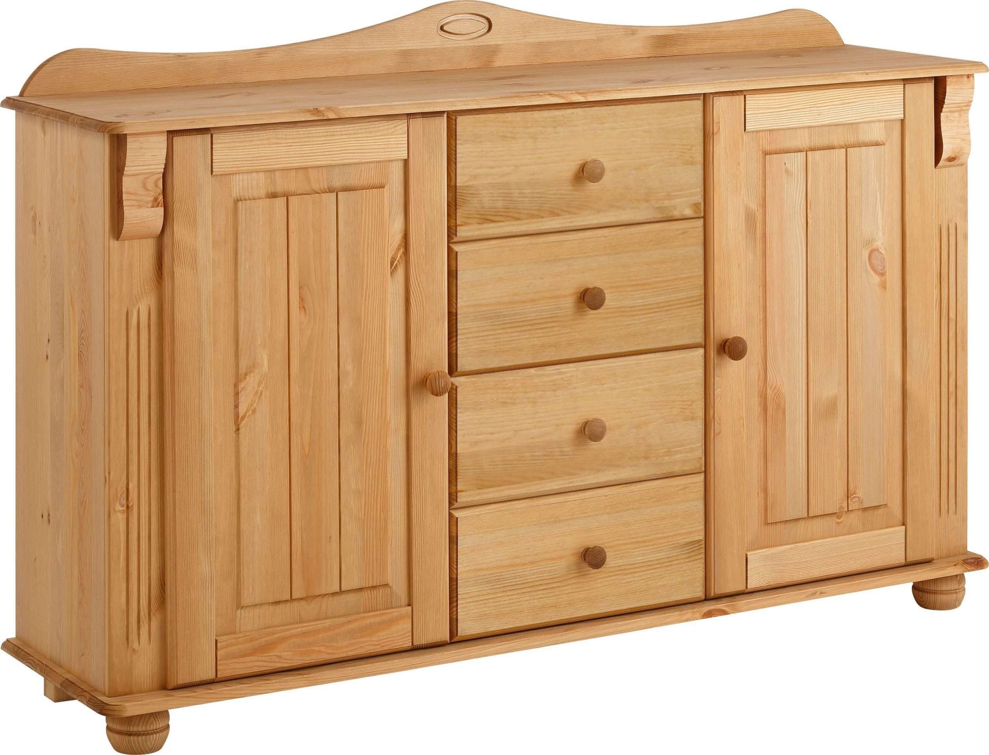 Home affaire Kommode »Sideboard, Anrichte, mit 3 Schubladen, 2 Türen« aus massiver Kiefer, Breite 130 cm