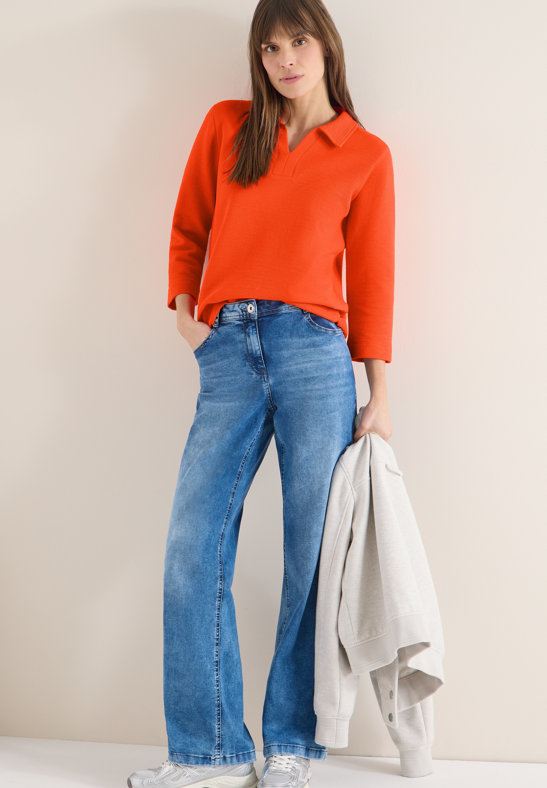 Cecil 3/4-Arm-Shirt mit Polokragen