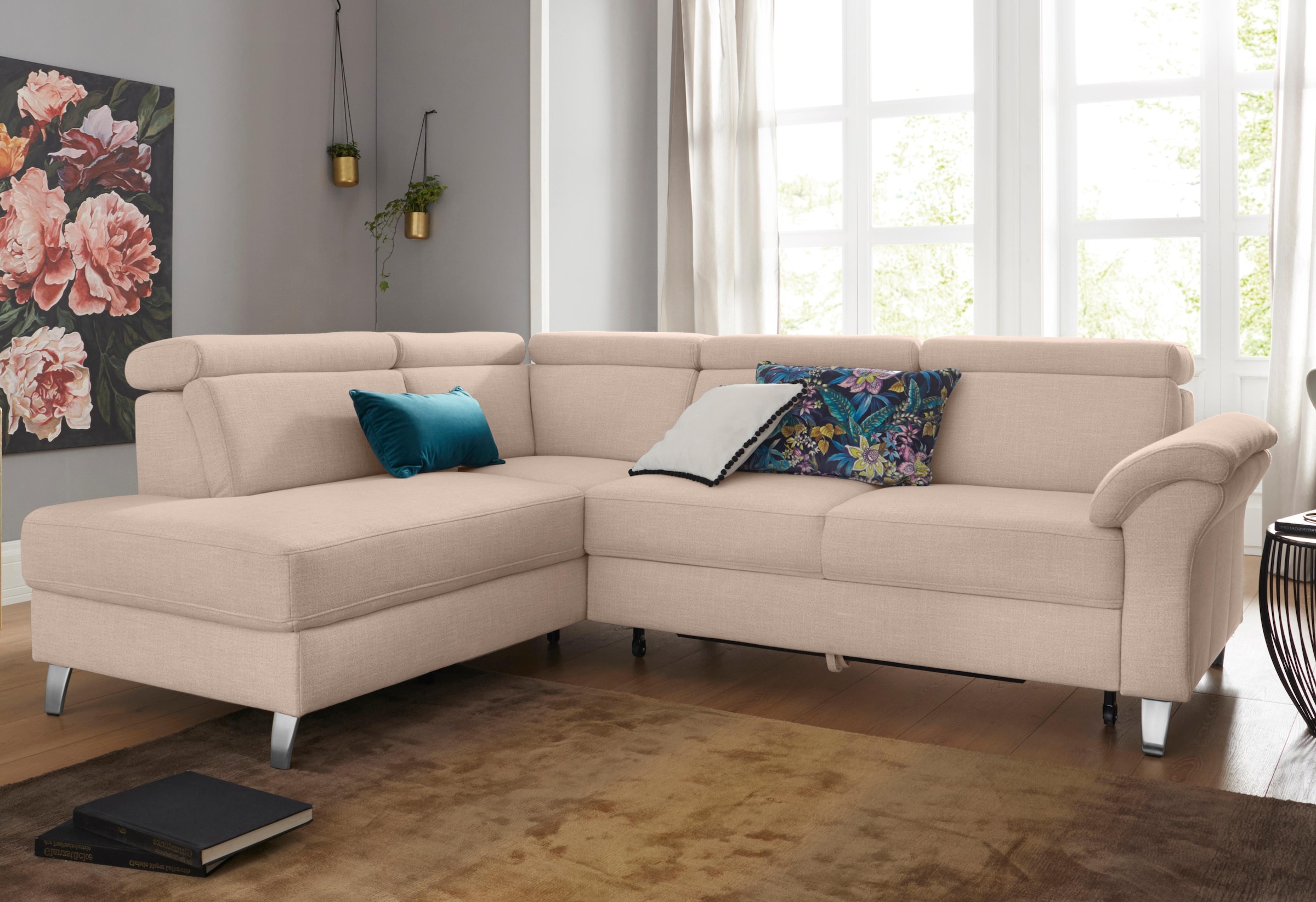 sit&more Ecksofa, inklusive Kopfteilverstellung, wahlweise mit Bettfunktion und Bettkasten