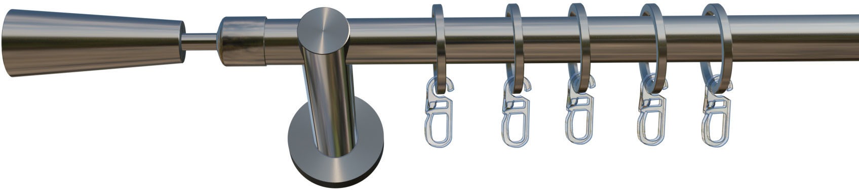 indeko Gardinenstange »Johannesburg« 1 läufig-läufig Wunschmaßlänge