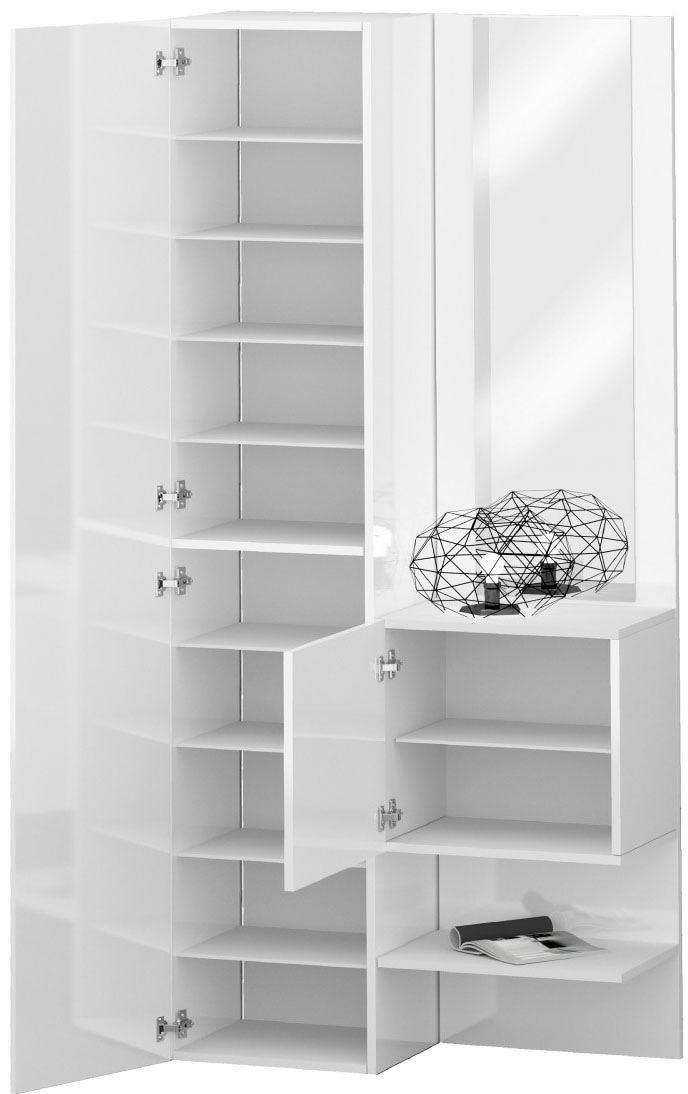 Tecnos Garderoben-Set »Kompakt«, (2 St., 2-er set: großer Schuhschrank,kleiner  Schuhfach mit Spiegel und Ablage) bestellen | UNIVERSAL