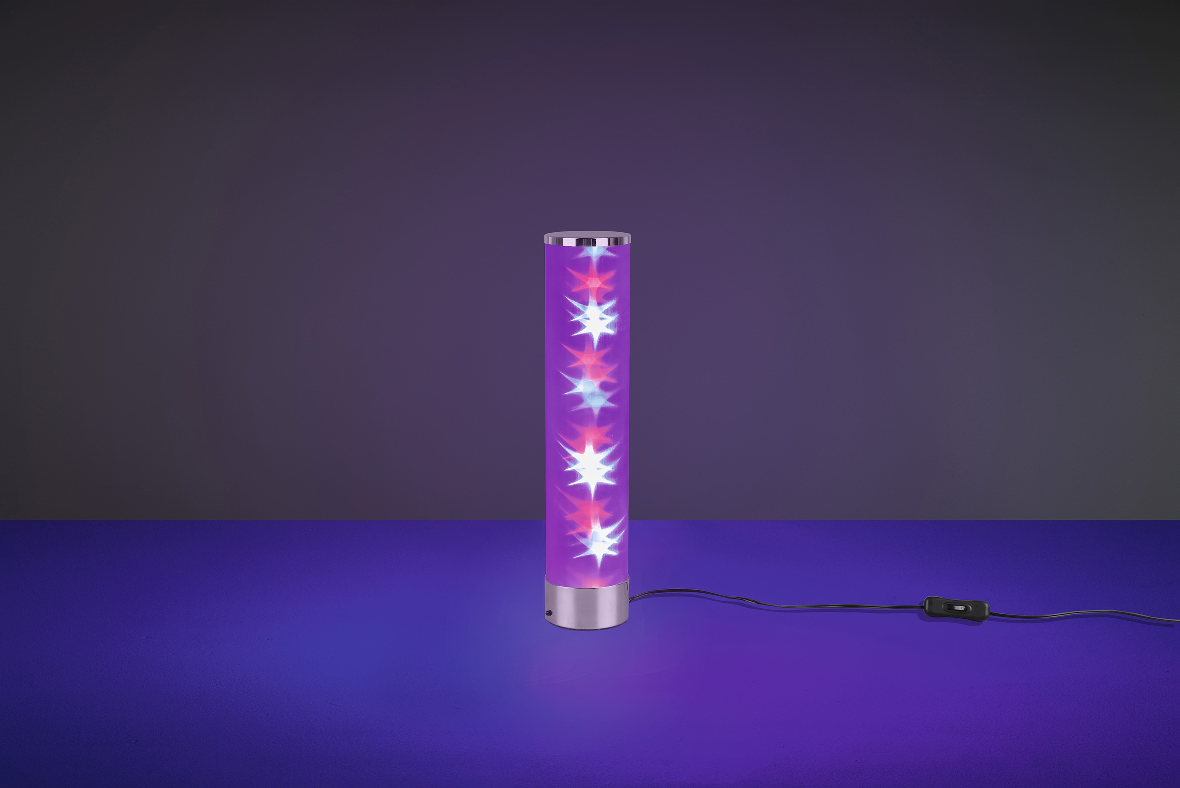 TRIO Leuchten LED Tischleuchte »RICO«, 1 flammig, Leuchtmittel LED-Modul | LED fest integriert, Schnurschalter, RGBW-Farbwechsler, Memory Funktion über Fernbedienung
