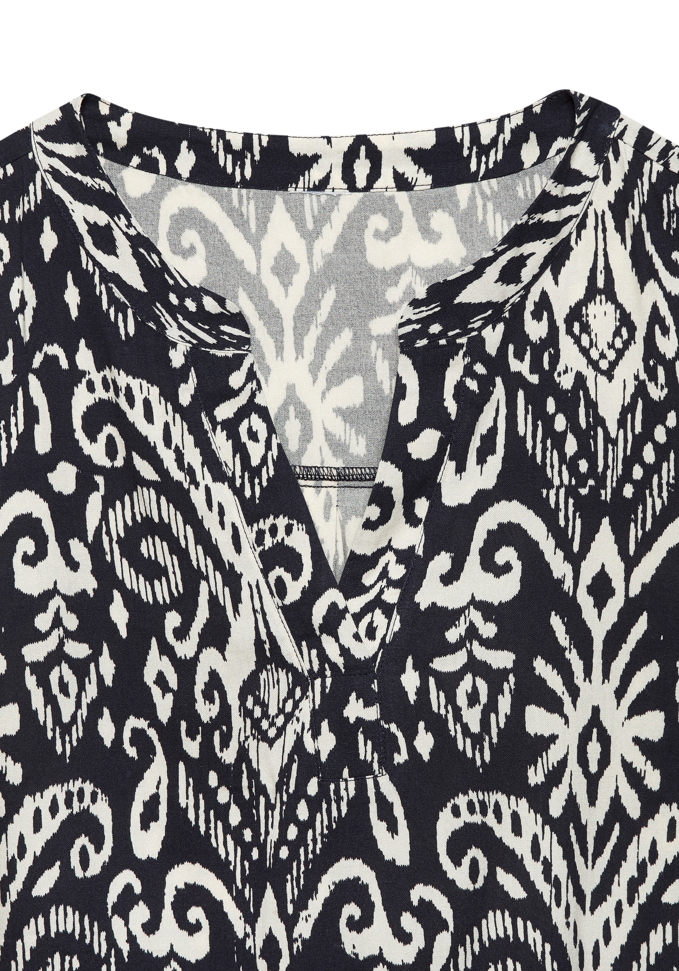 Vivance Blusentop, mit V-Ausschnitt und Ethnomuster, Boho-Style, Blusenshirt, Damenbluse