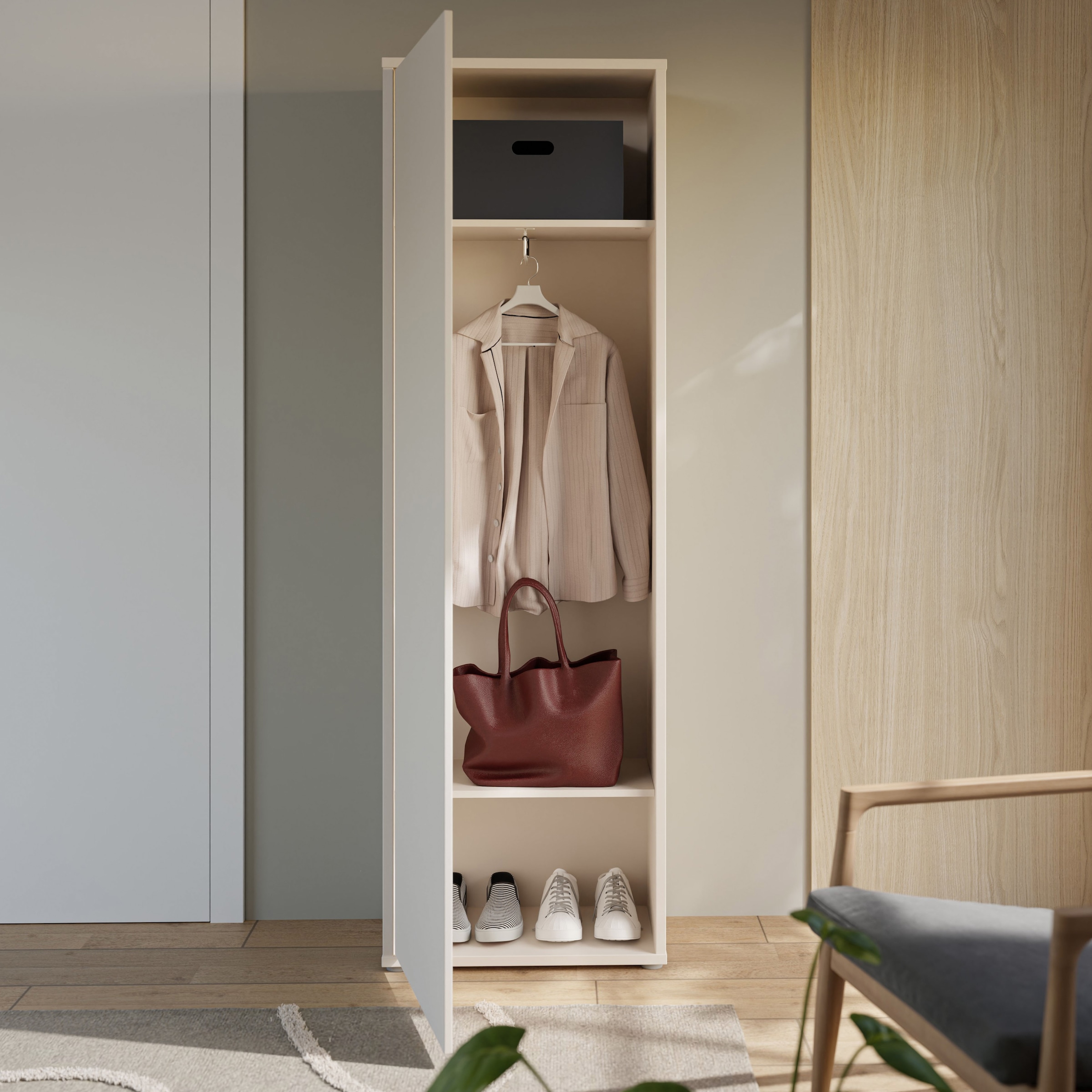 FORTE Garderobenschrank »Alice Springs« B/H/T 59,8/191,9/34,9 cm Push to open