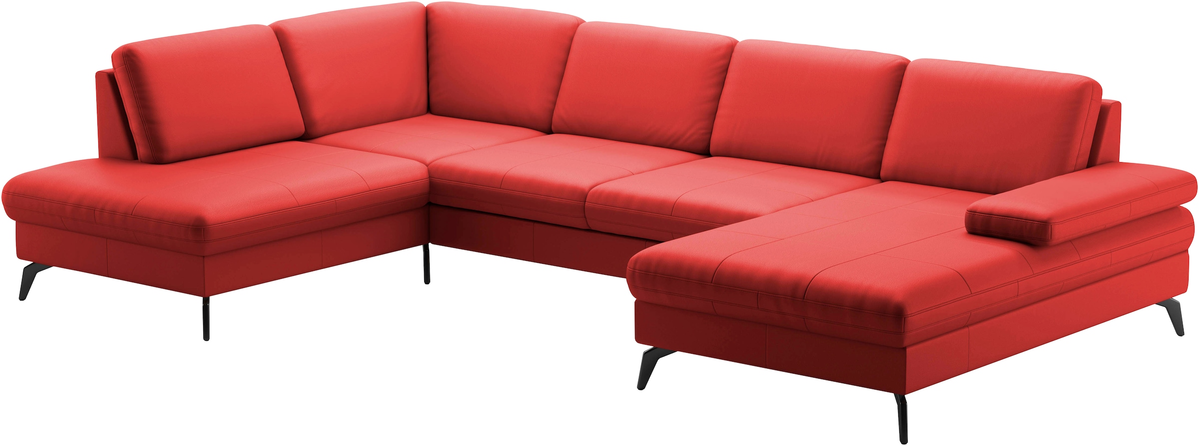 sit&more Wohnlandschaft »Morris U-Form, inkl. Sitztiefenverstellung«, wahlweise mit Armteilverstellung, Bettfunktion & Bettkasten