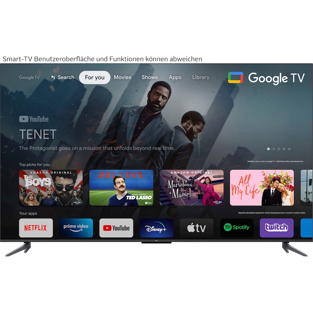 TCL QLED-Fernseher »65C643«, 165 cm/65 Zoll, 4K Ultra HD, Google TV-Smart-TV