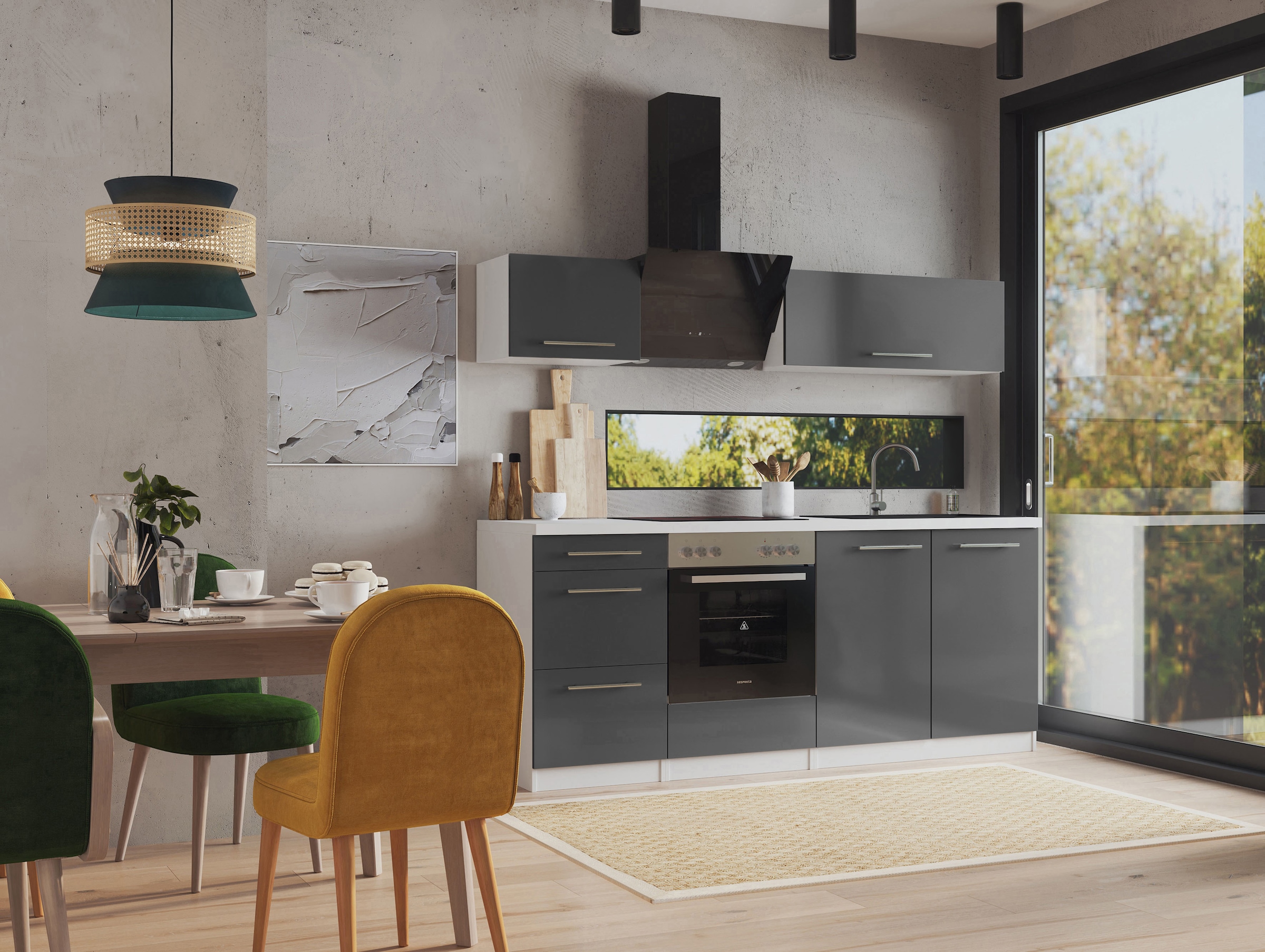 RESPEKTA Küche »Amanda« Breite 210 cm, mit Soft-Close, exklusiver Konfiguration für OTTO