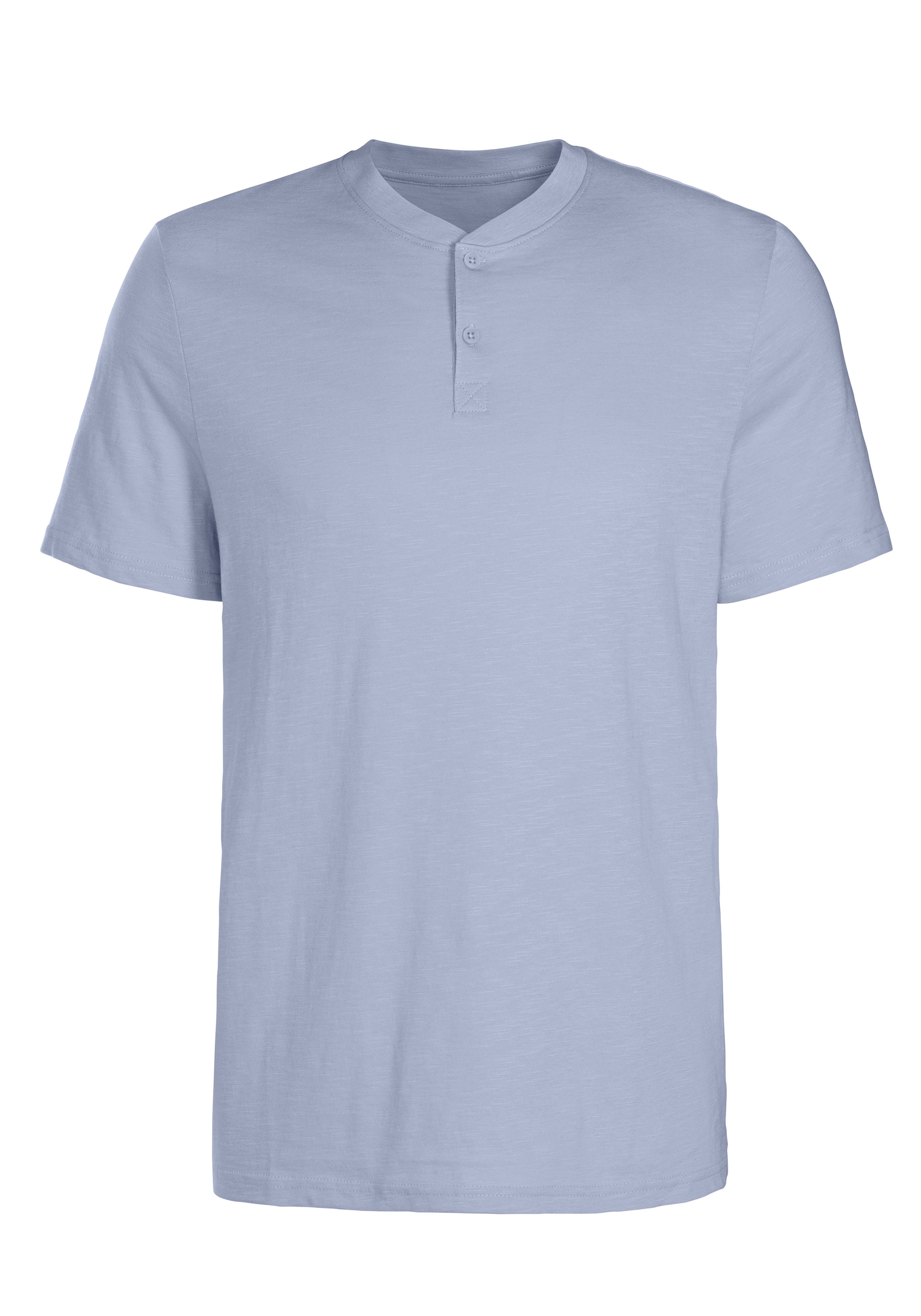 H.I.S Kurzarmshirt, (Packung, 2), mit Henleykragen aus strukturierter Baumwoll-Qualität