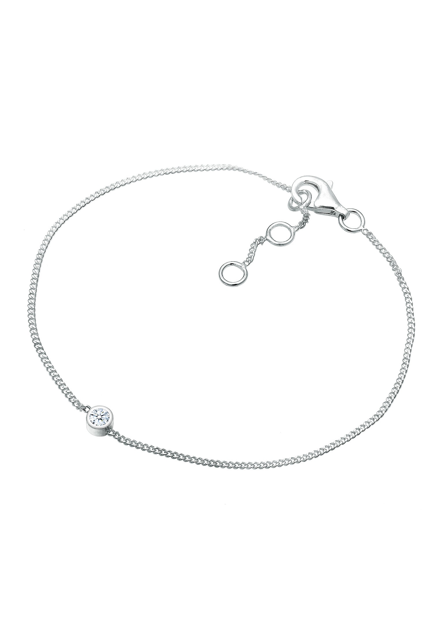 Elli DIAMONDS Armkette »Armband Diamanten Weiß Brillantschliff (0.06 ct) 925 Sterling Silber«