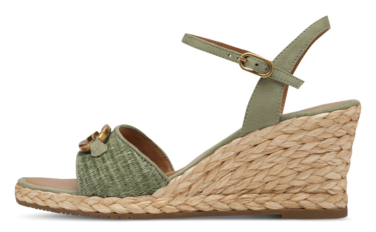 Tamaris Keilsandalette  , Sommerschuh, Riemchensandale mit T-Schmuckelement