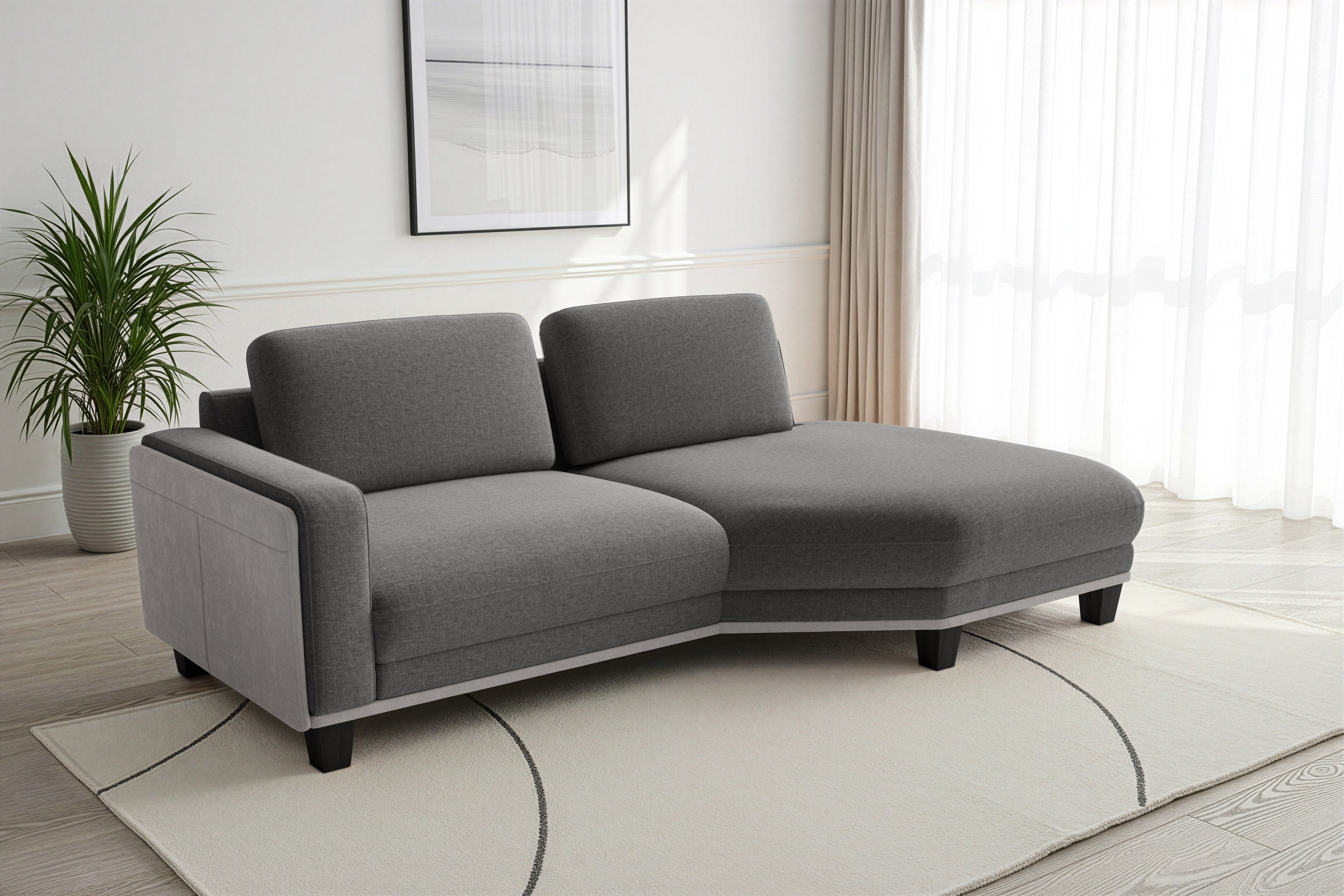 sit&more Ecksofa »Concept« Modernes Sofa in drei Fußfarben zur Auswahl