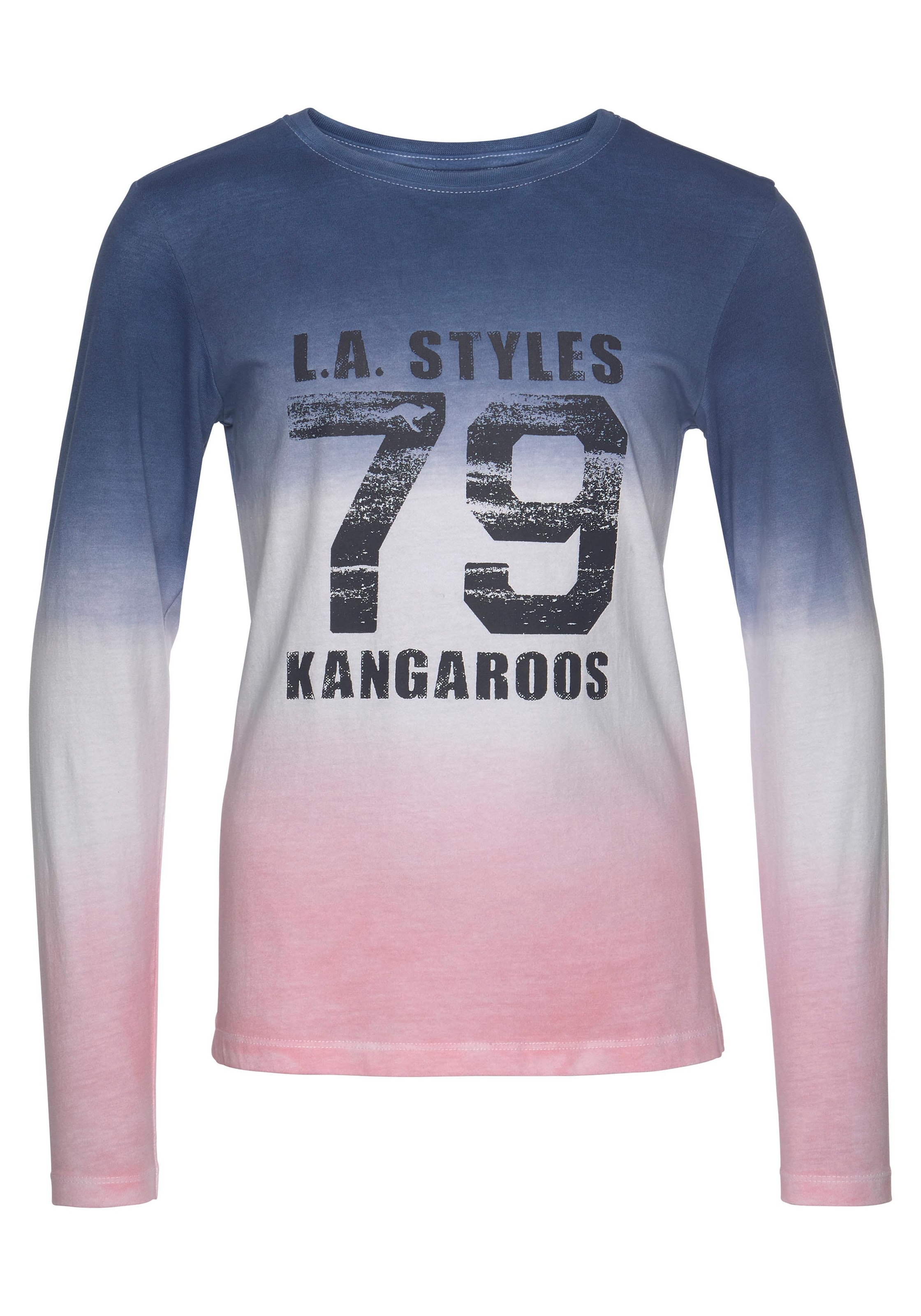 KangaROOS Langarmshirt, bei Farbverlauf ♕ modischem mit