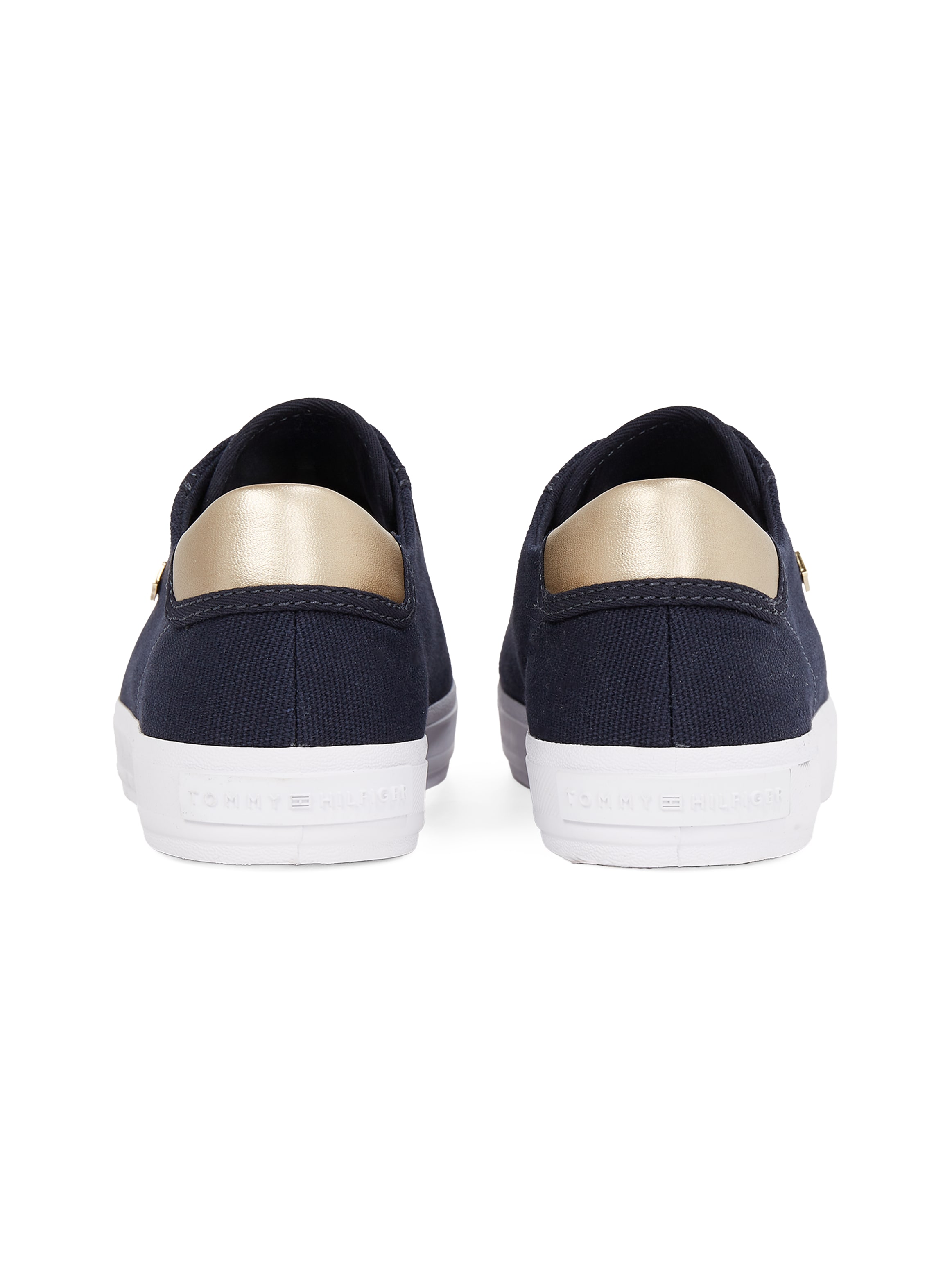 Tommy Hilfiger Plateausneaker »VULC CANVAS LACE UP SNEAKER«, Freizeitschuh, Halbschuh, Schnürschuh, in schmaler Form