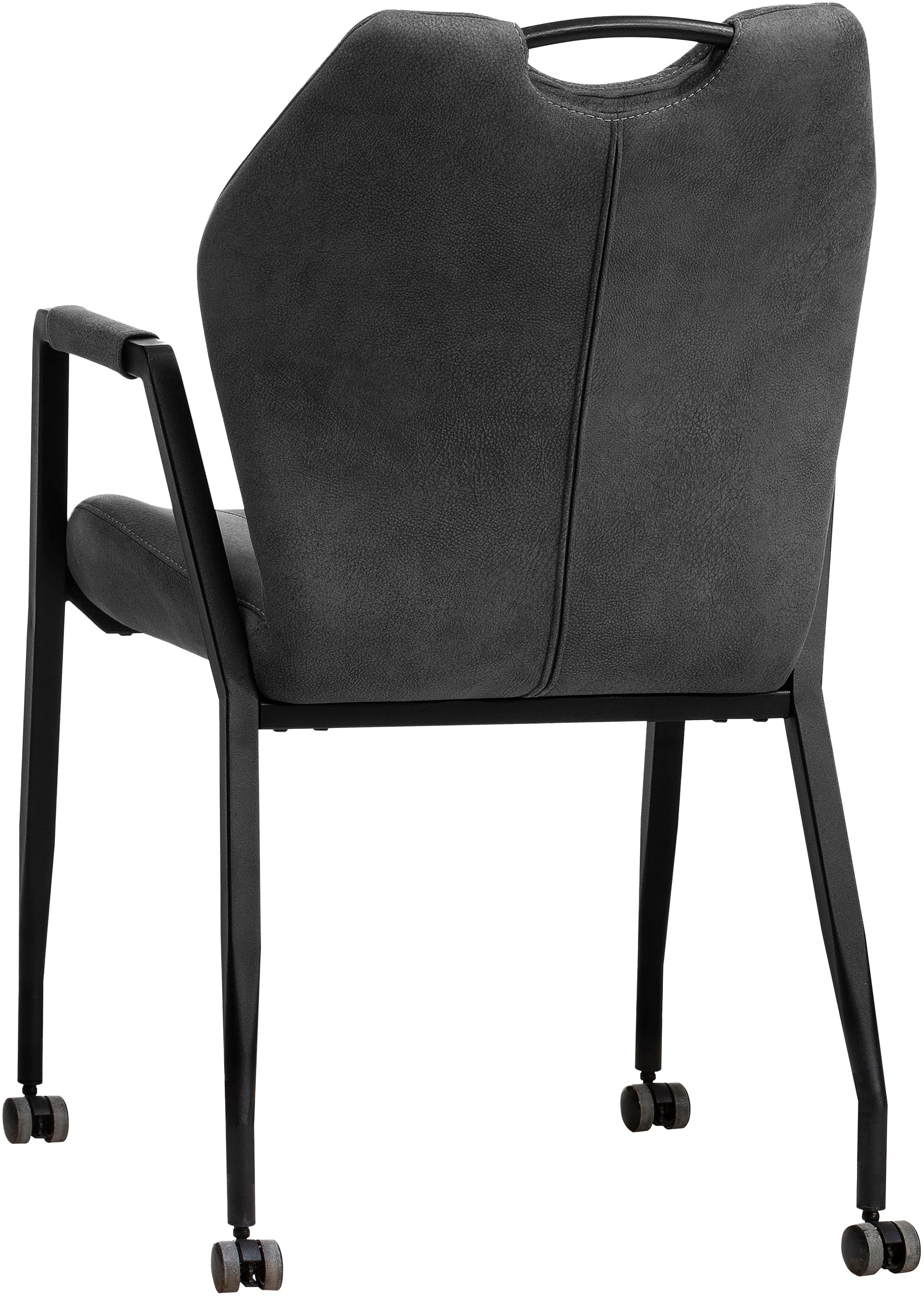 OMG Design Armlehnstuhl »Point«, (Set), 2 St., Stoff, Esszimmerstuhl mit Rollen, Bürostuhl