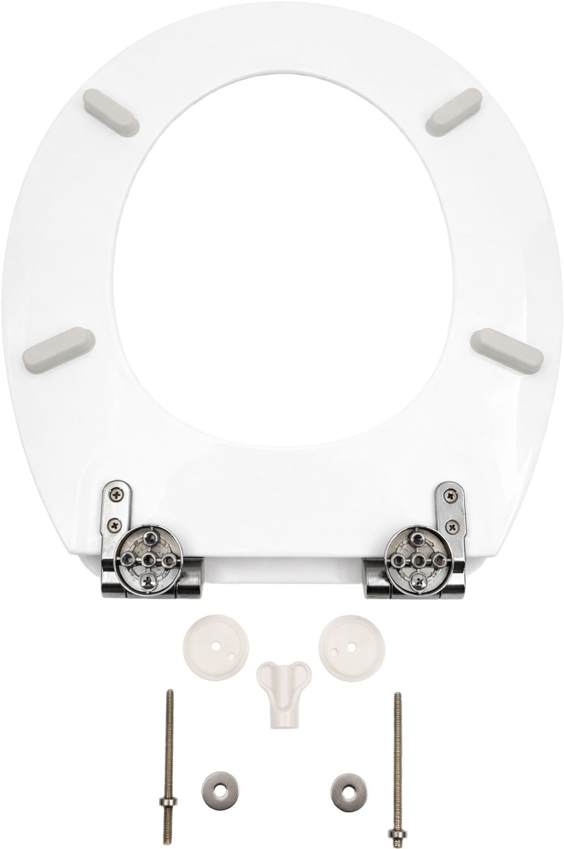 welltime WC-Sitz »Classic Colours« Kratzfester Klo-Sitz mit einem Holzkern und Absenkautomatik