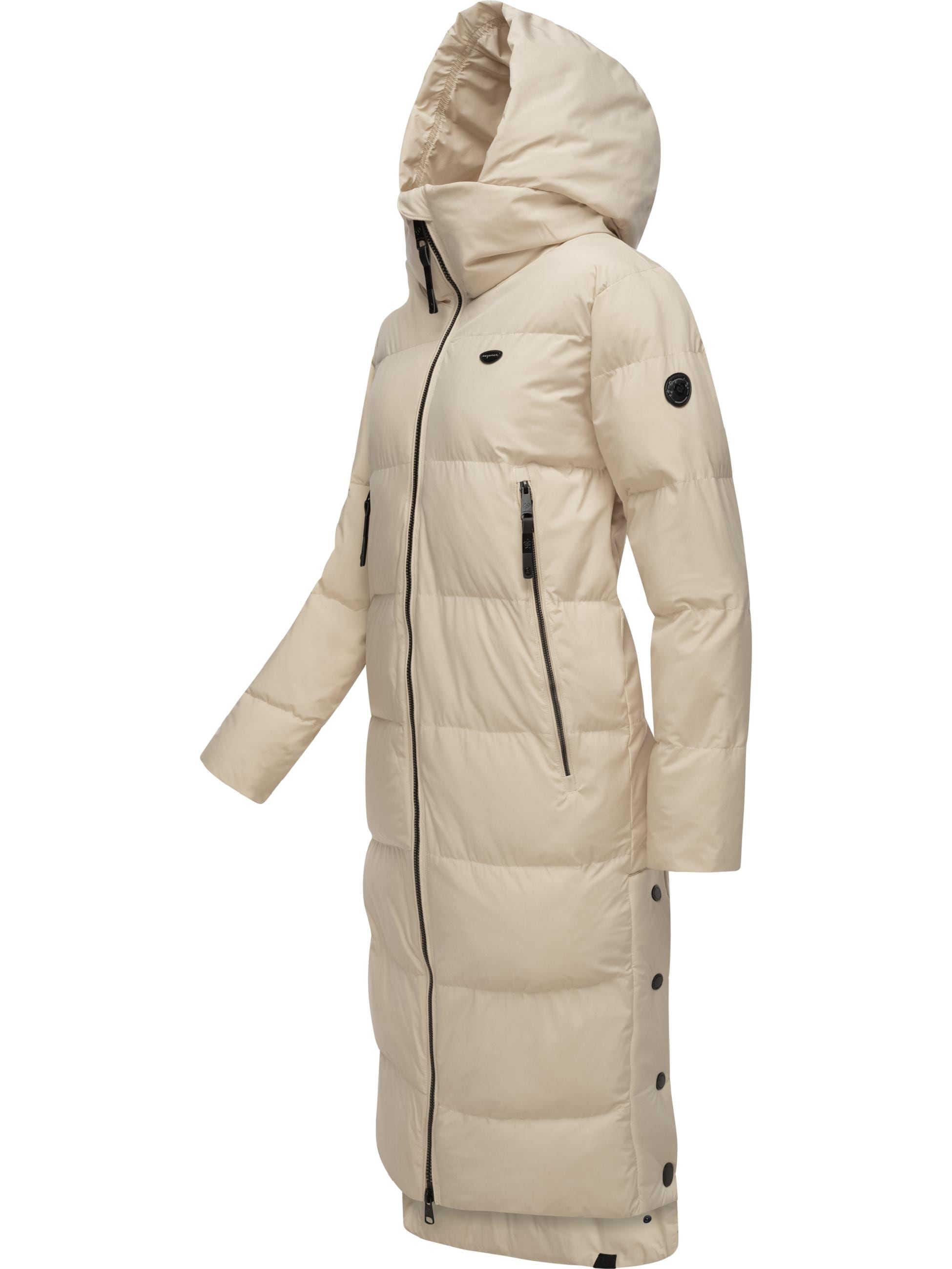 Ragwear Wintermantel »Wintermantel Patrise«, Extralanger Damen Winter Steppmantel mit Gehschlitzen