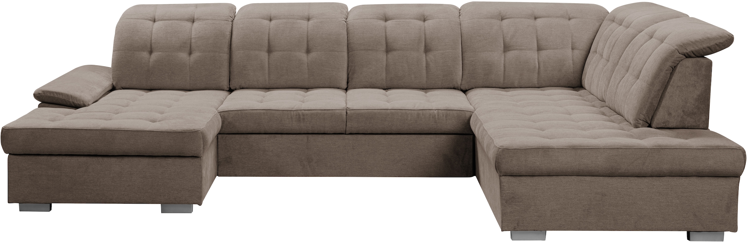 WERK2 Wohnlandschaft »Kordula-New Multifunktion Couch, Breite 332cm, U-Form«, Sofa in U-Form mit Schlaffunktion & Bettkasten, Schlafcouch