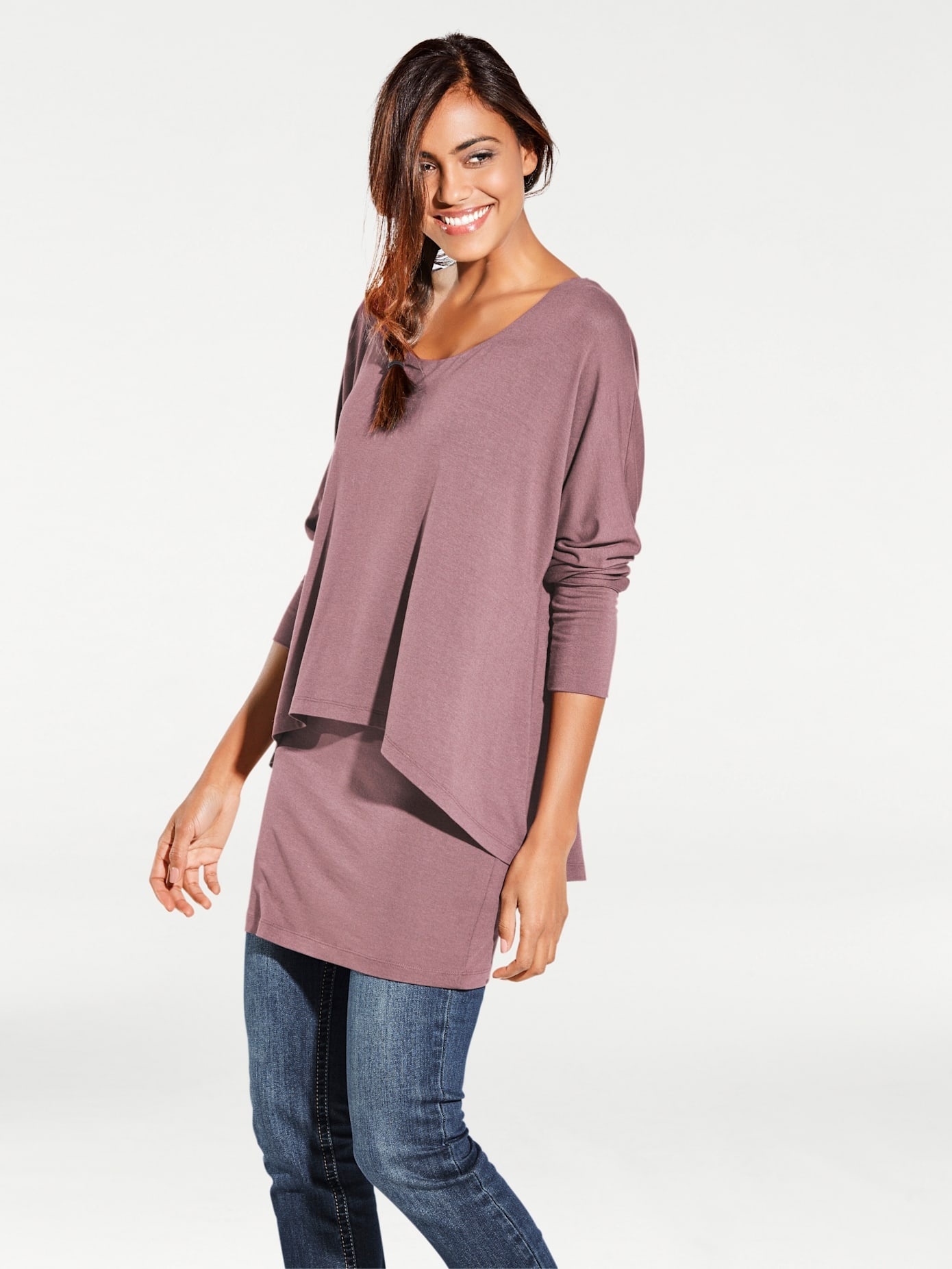 heine Rundhalsshirt »Rundhals-Shirt«, (1 tlg.)