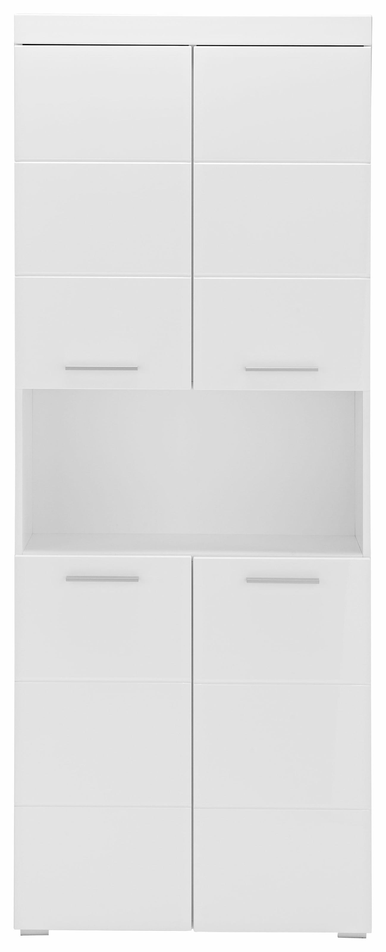 welltime Hochschrank »Avena«, Badschrank 4-türig mit o. Fach und 4 Einlegeböden - B/T/H 73/31/190 cm