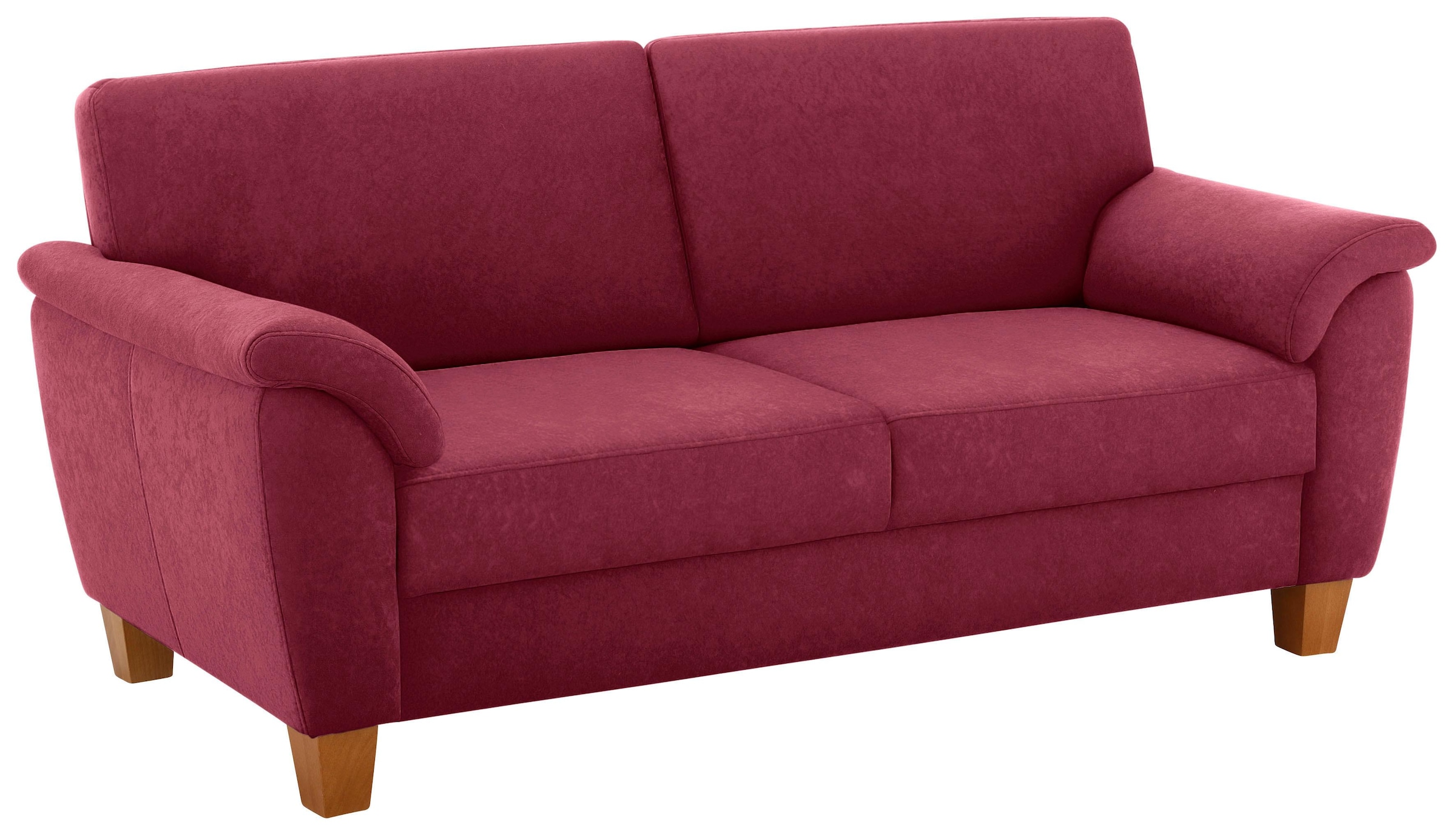 Home affaire 3-Sitzer »Alta« mit Federkern und Kontrastnaht, Füße Buche eichefarben