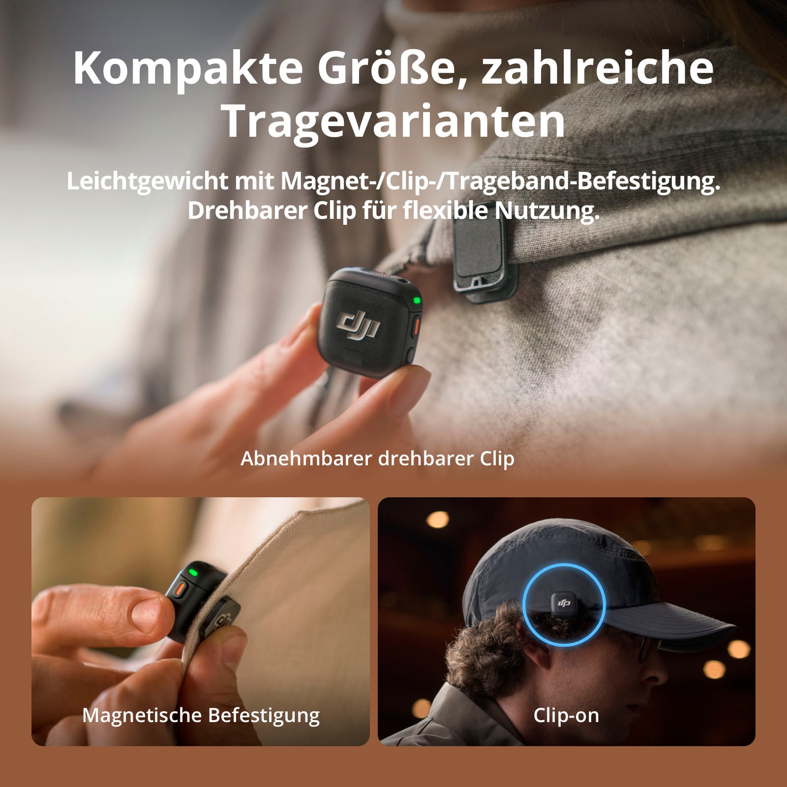 DJI Streaming-Mikrofon »MIC 3  (1 Sender + 1 Empfänger)«