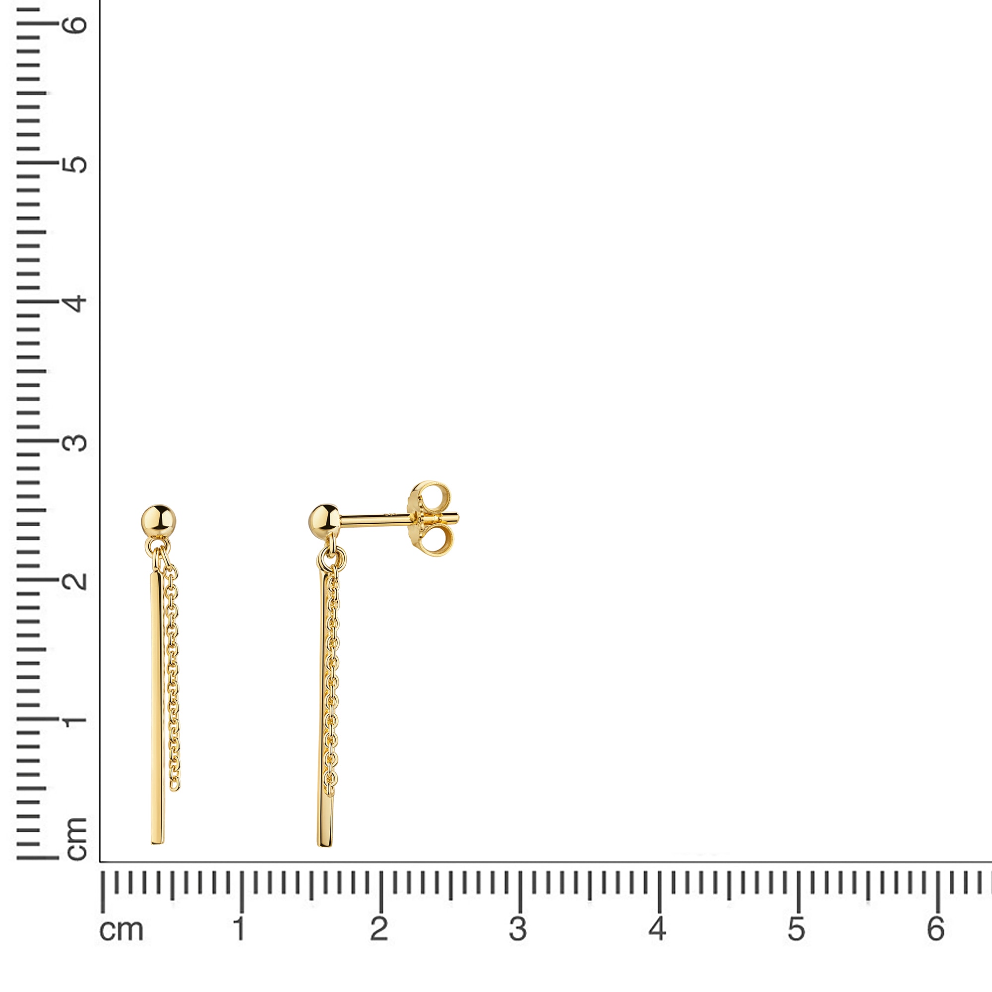 Firetti Paar Ohrstecker »Schmuck Geschenk Gold 333 Ohrschmuck Ohrringe Stab Kette«
