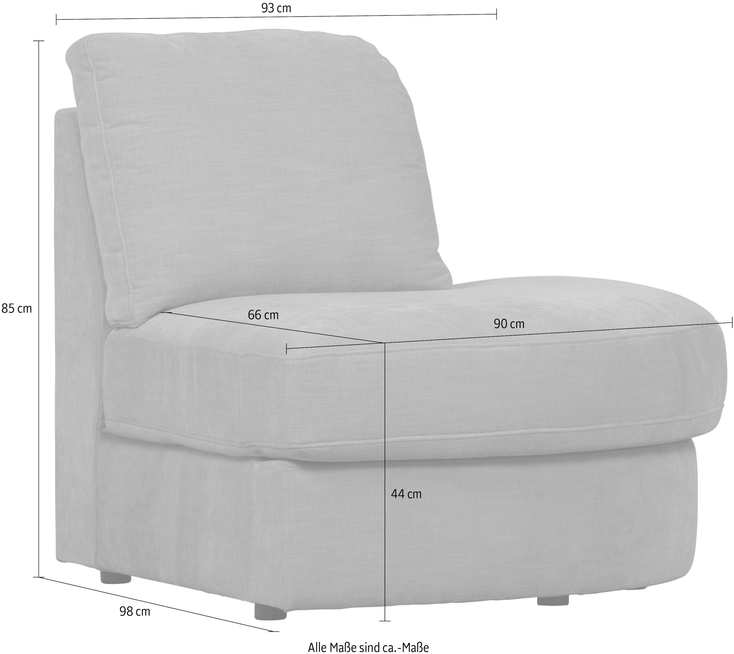 WOOOD Chaiselongue »Family«, Einsitzer Element, Breite 93 cm