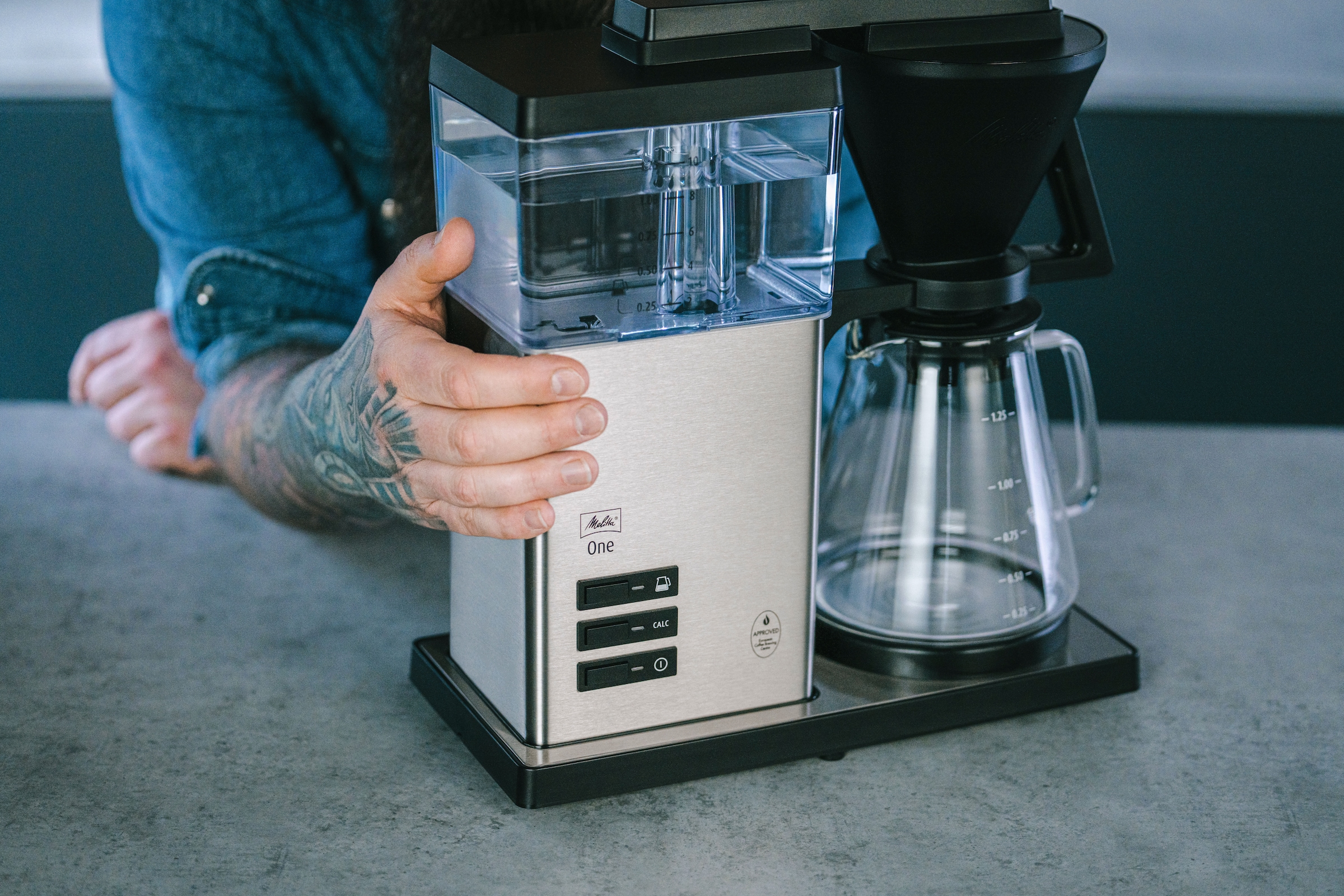 Melitta Filterkaffeemaschine »One® Stainless Steel 1031-01« 1,25 l Kaffeekanne 1x4