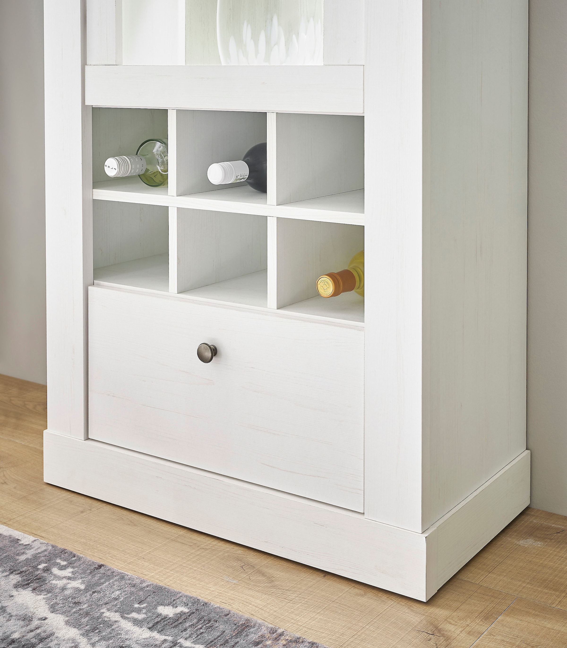 Home affaire Wohnwand »RAVENNA«, (3 St.), im romantischen Landhausstil, Griffe aus Metall, Softclose-Funktion