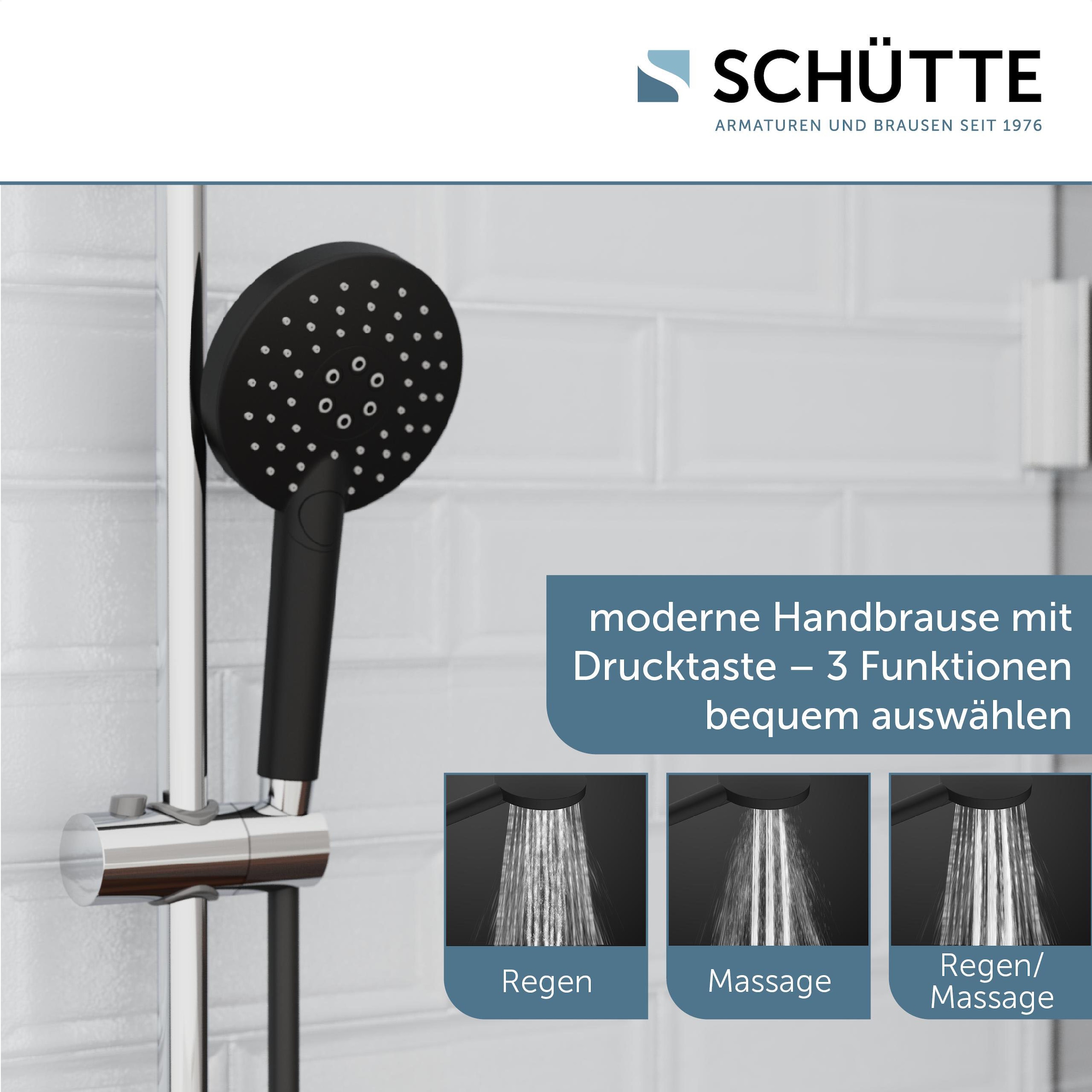 Schütte Duschsystem »MATAO RAIN«, Regendusche ohne Armatur, Handbrause mit 3 Funktionen