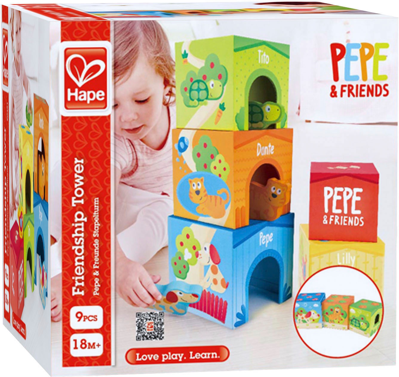 Hape Stapelspielzeug »Pepe&Friends Stapelturm«