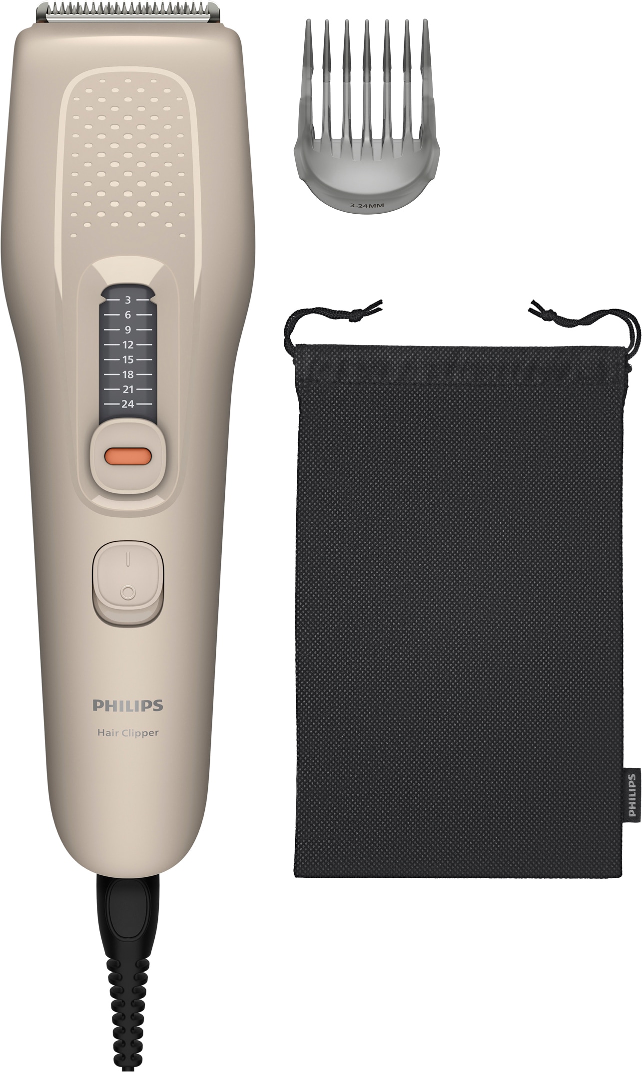Philips Haarschneider »Serie 3000 HC3734/15« 1 Aufsätze 9 Längeneinstellungen, Trim-and-Flow