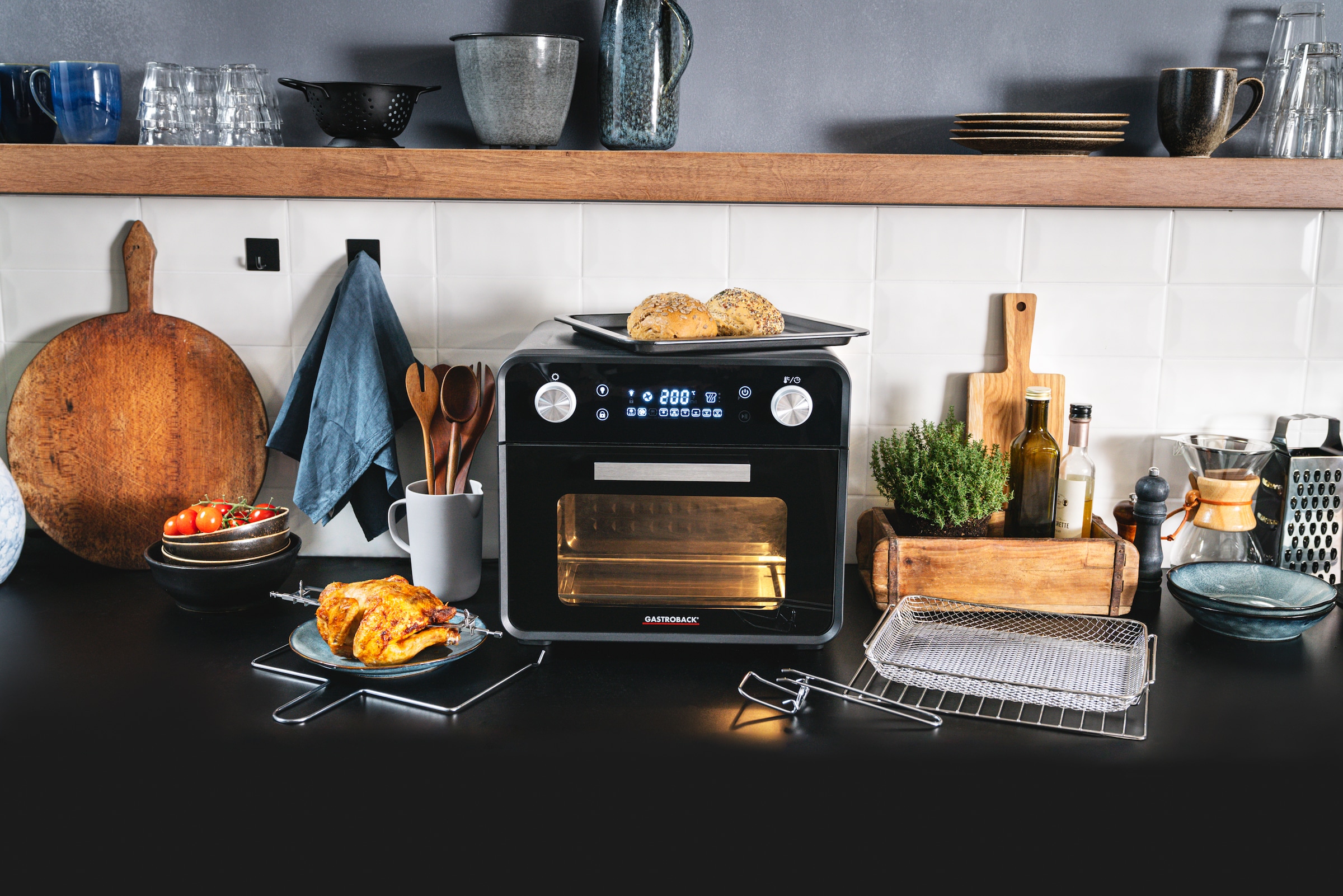 Gastroback Minibackofen »DESIGN OFEN AIR FRY & PIZZA 42815«