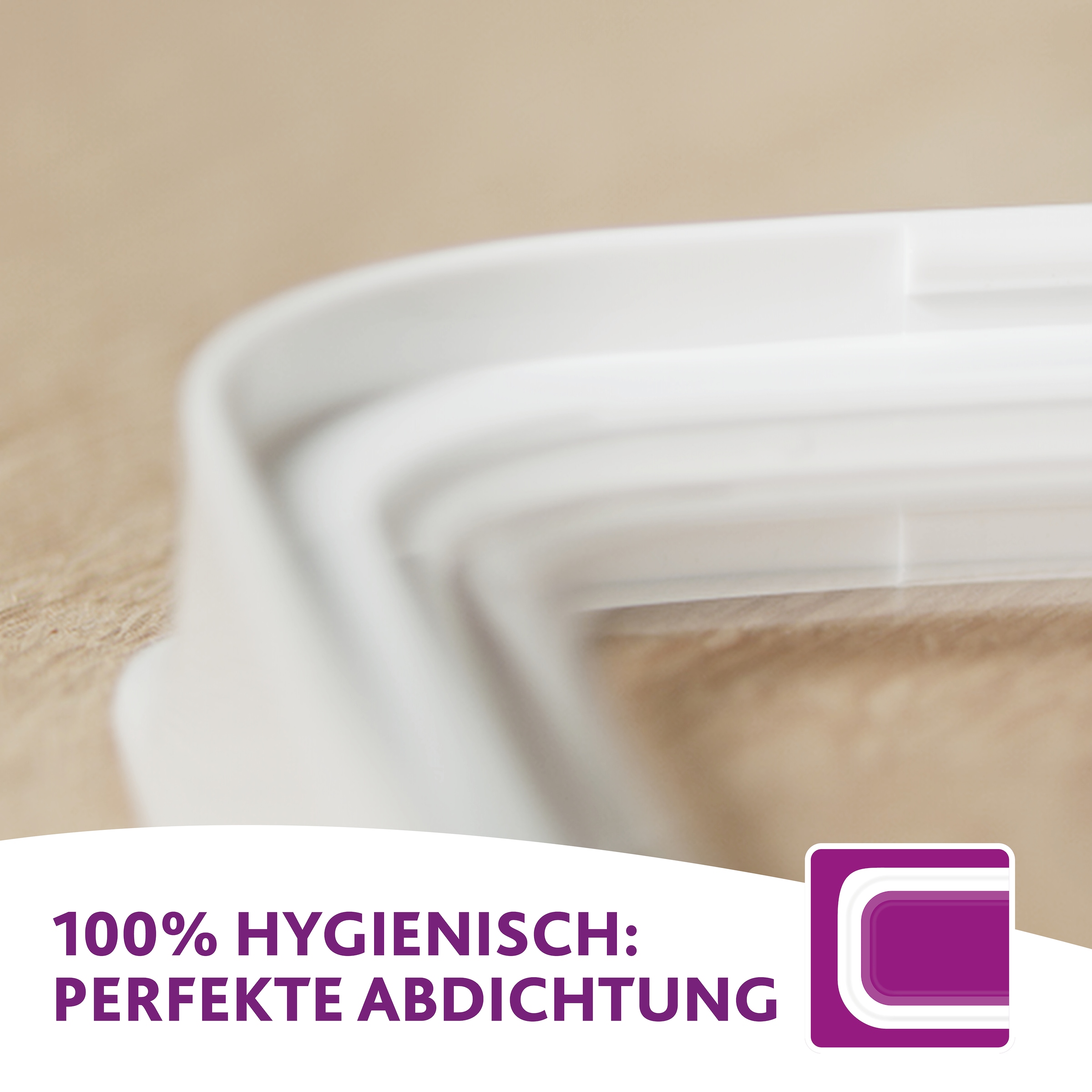 Emsa Vorratsdose »Optima«, (2 tlg.), 1,6 Liter, rechteckig, Schiebedeckel, frische Dichtung, Stapelränder