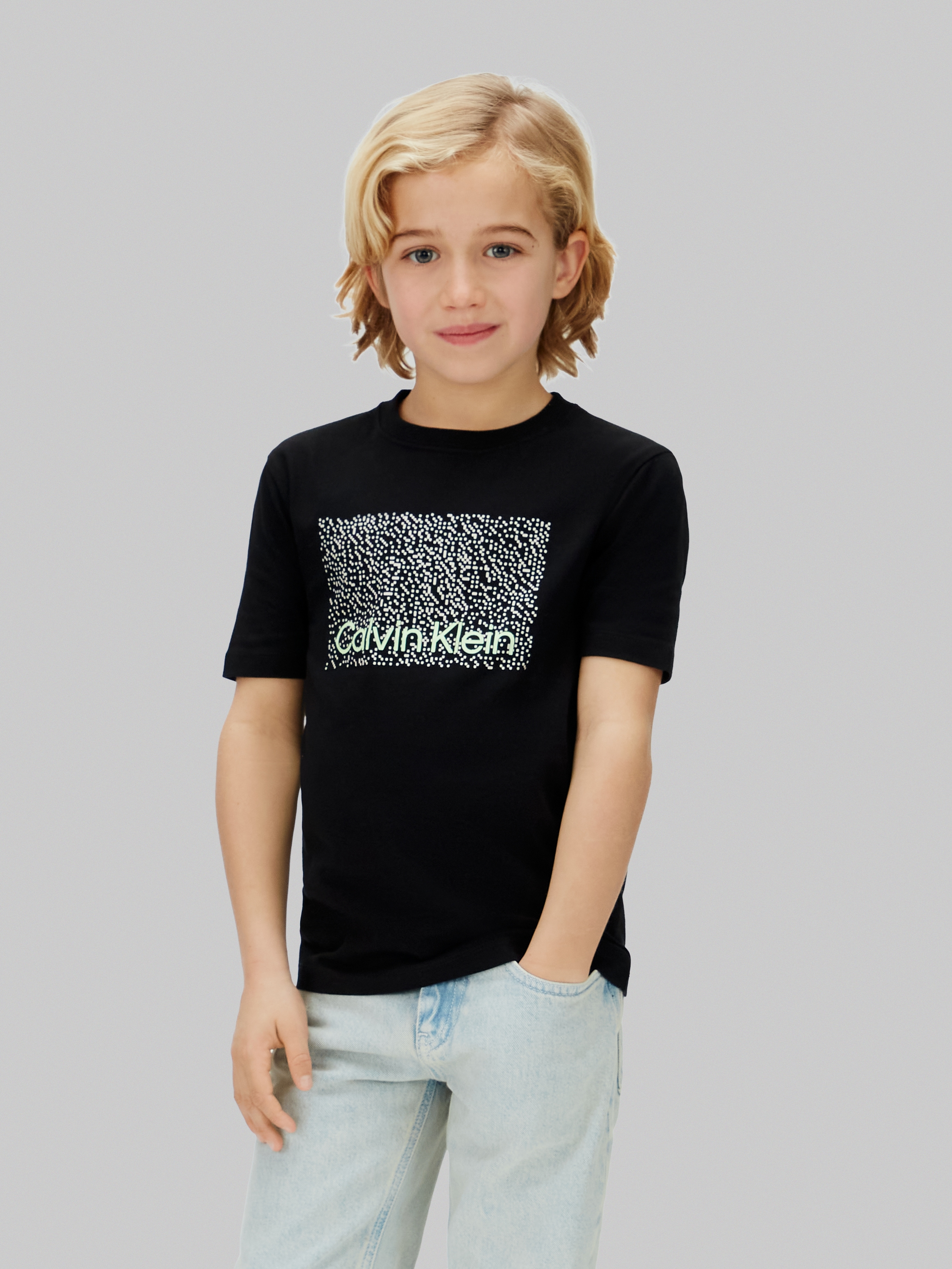 Calvin Klein Jeans T-Shirt »PERFORATION T-SHIRT« Regular fit für Kinder mit Markenprint