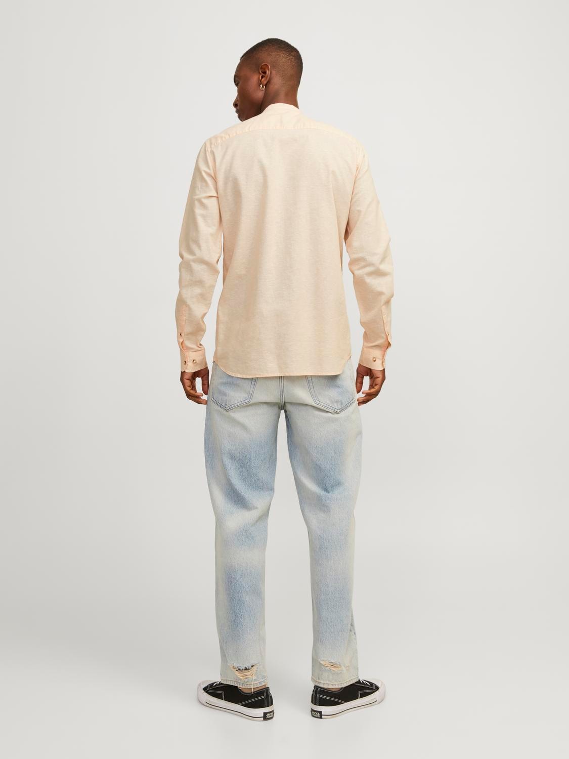Jack & Jones Langarmhemd »JJESUMMER BAND LINEN BLEND SHIRT LS SN«