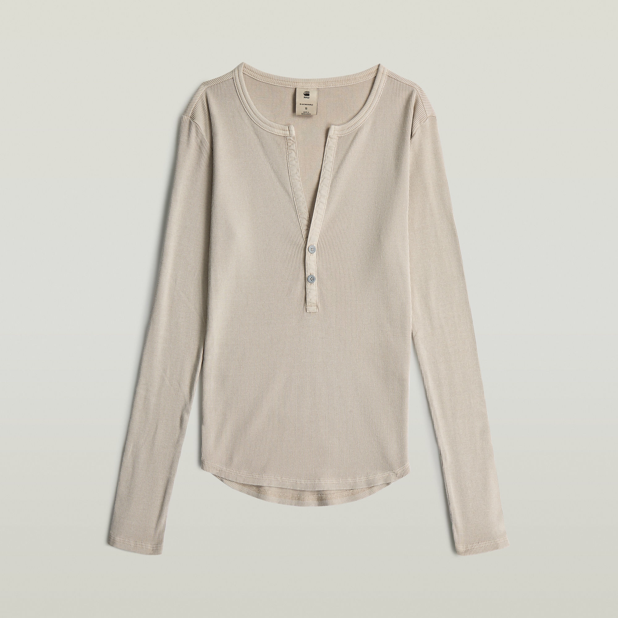 G-STAR Langarmshirt »Deep v slim«, mit Knopfverschluss