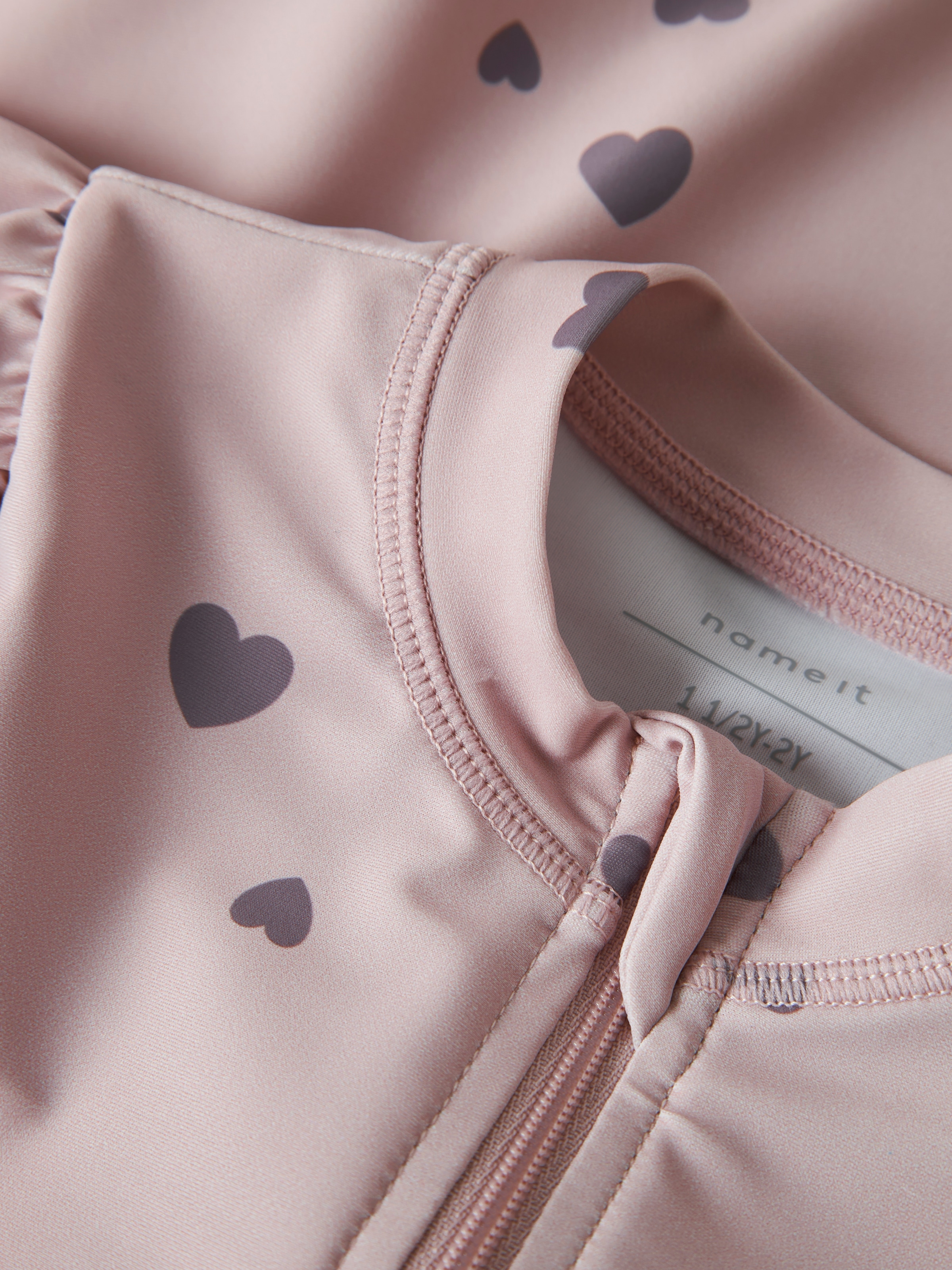 Name It Badeanzug »NMFZIPPA 3/4 UV SWIMSUIT« Overall mit langem Arm und Rüschen