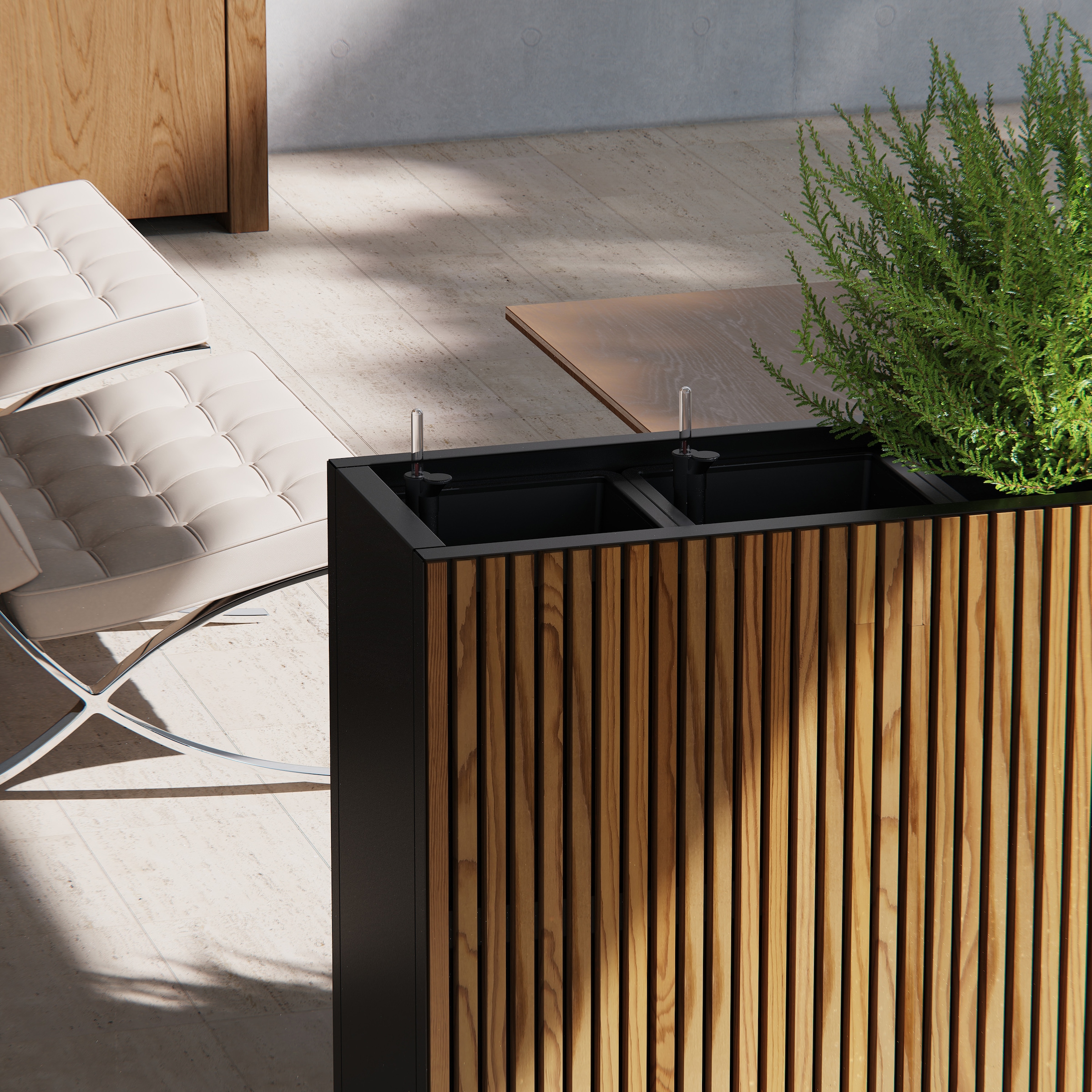 Herstera Garden Pflanzkübel »Deco Planter Divider L« BxTxH: 120x40x80 cm