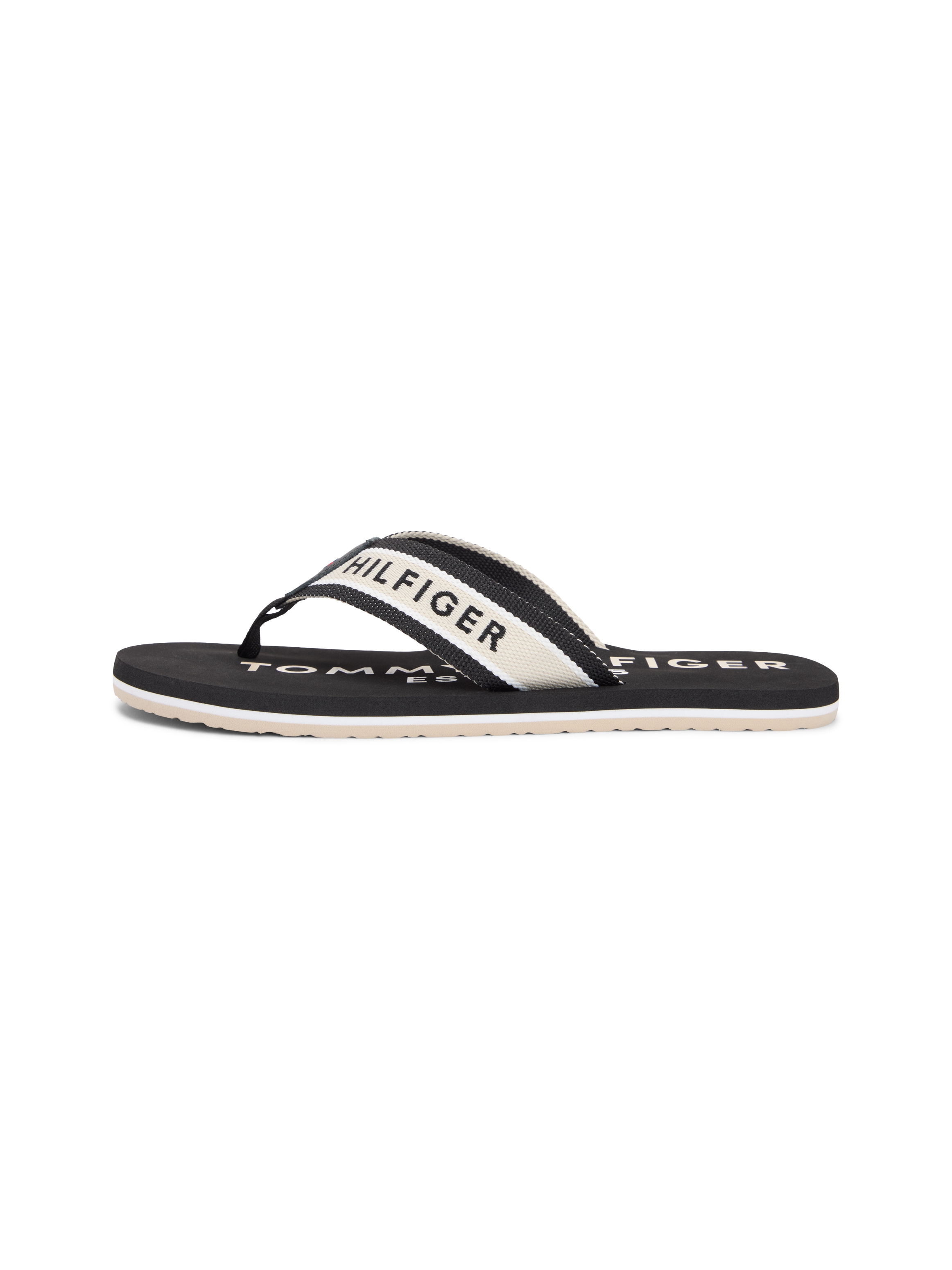 Tommy Hilfiger Zehentrenner »SPORTY HILFIGER BEACH SANDAL«  Sommerschuh, Strandschuh, Flats mit Logoschrifzug