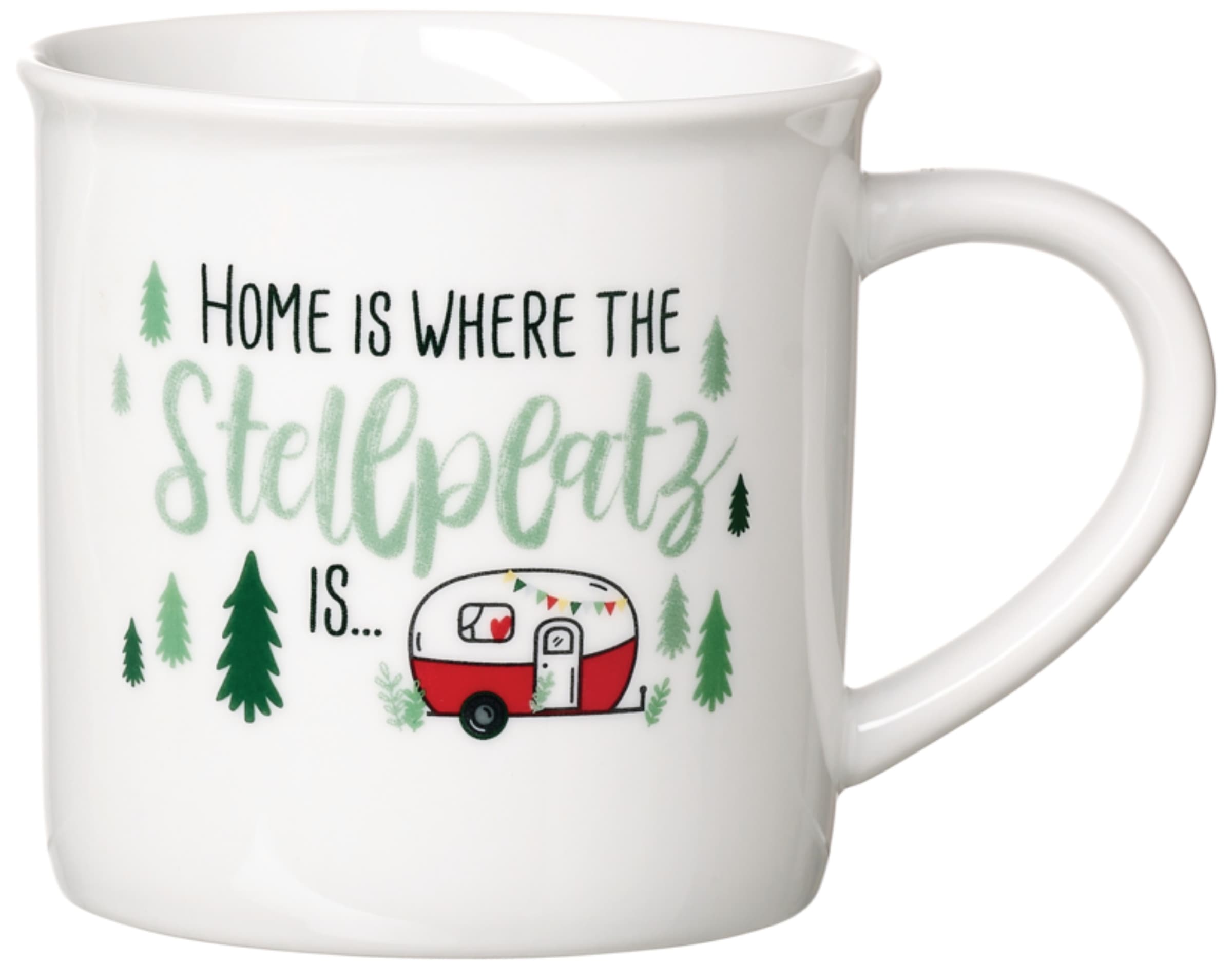 Ritzenhoff & Breker Becher "Camping" "Home is where the Stellplatz is..." - in Geschenkbanderole
