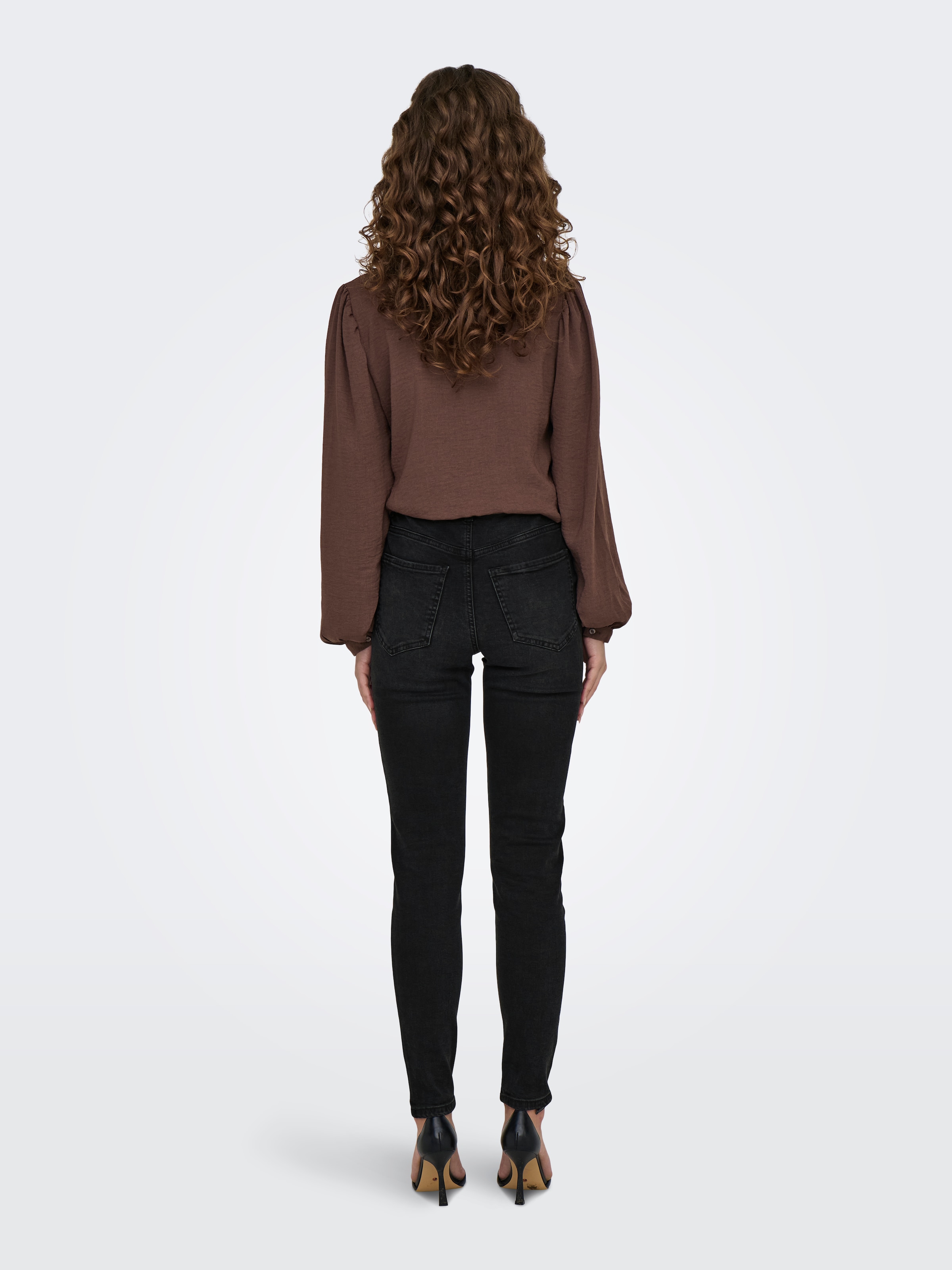 JDY Skinny-fit-Jeans »JDYFINA MW SKINNY ANKLE JNS BLK DNM NOOS«