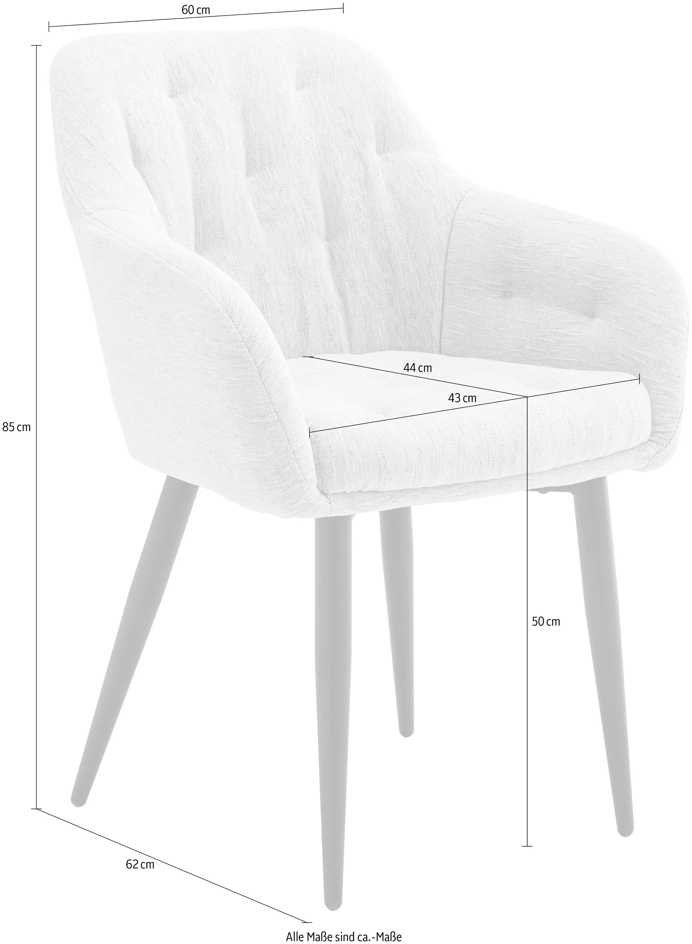 Home affaire Esszimmerstuhl »Cannes«, (Set), 2 St., Boucle, mit Bouclé Bezug