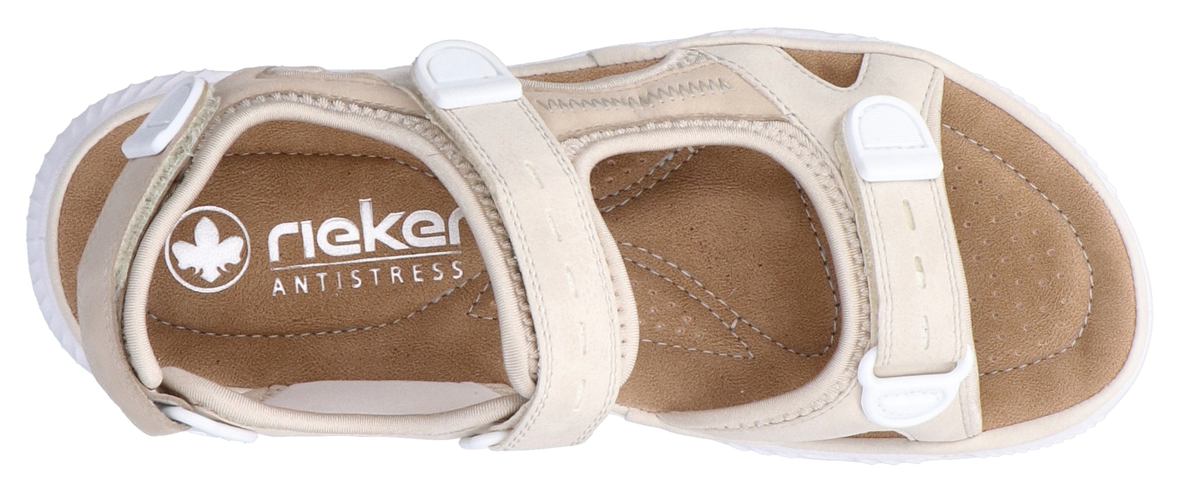 RIEKER Sport Sandale, Sommerschuh, Sandalette, Plateauabsatz, mit Klettriemchen