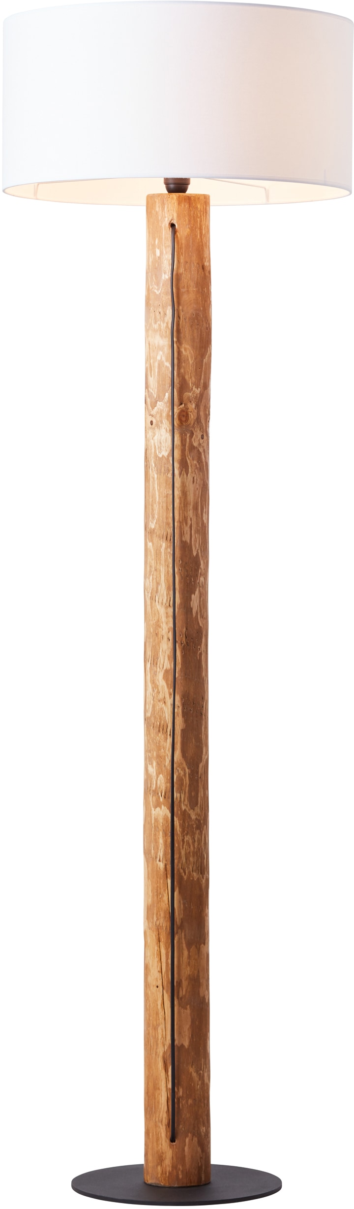 Brilliant Stehlampe »Jimena«, 1 cm, | Garantie 3 mit E27, Stoffschirm, gebeizt/weiß 164 50 cm, H Ø Holz/Textil, XXL Jahren flammig-flammig, online kaufen kiefer
