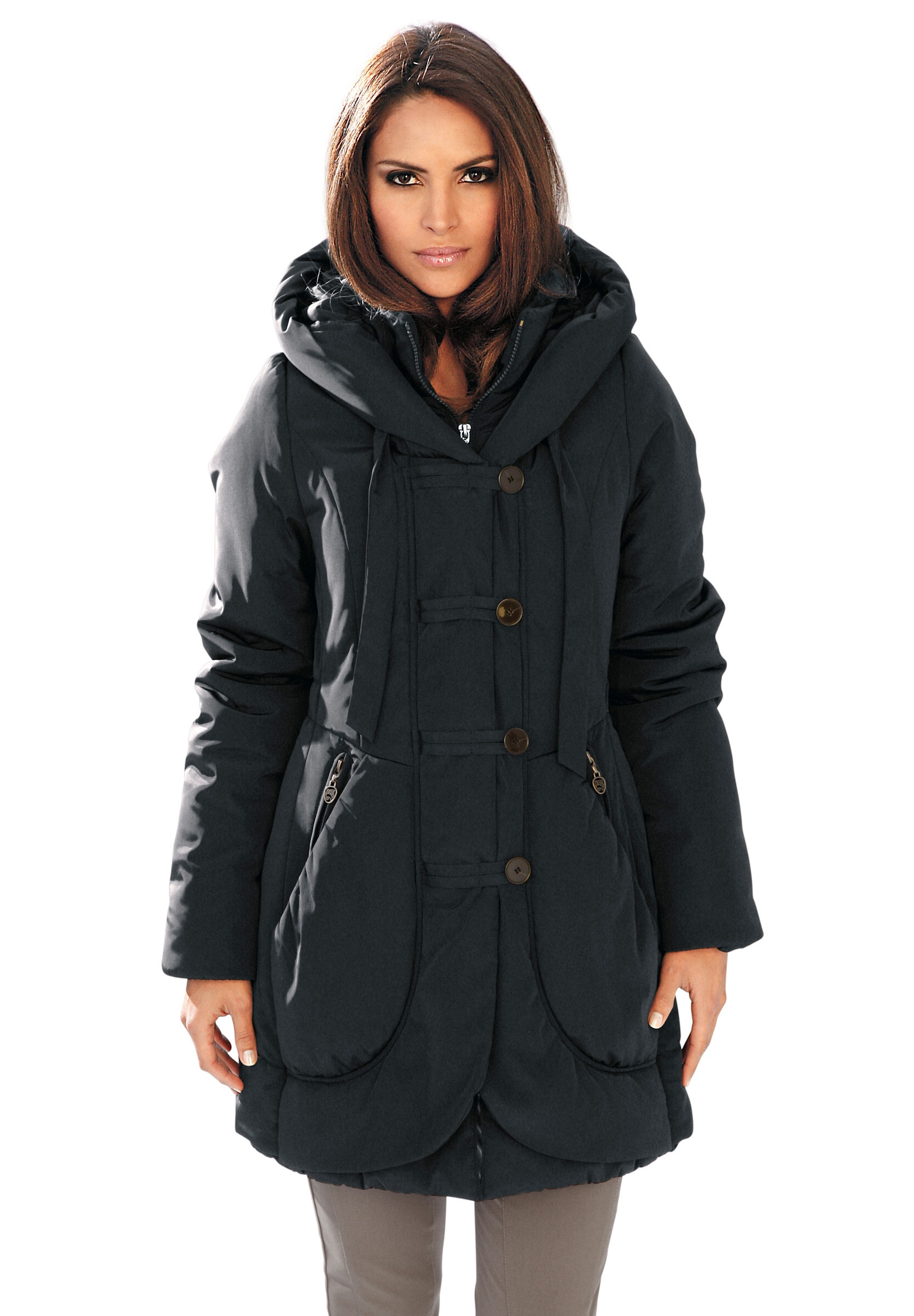 heine Parka »Parka Parka mit leichter Wattierung« mit Kapuze