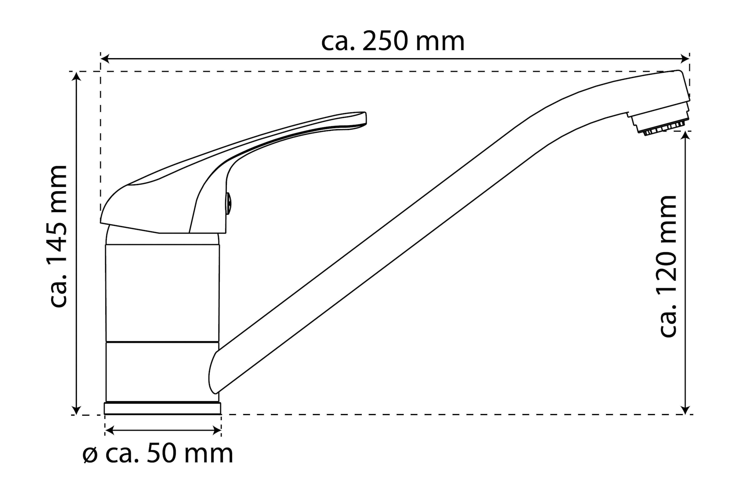 Eisl Spültischarmatur »GRANDE VITA CLASSIC« für drucklose Untertischgeräte, schwenkbarer Auslauf 360°