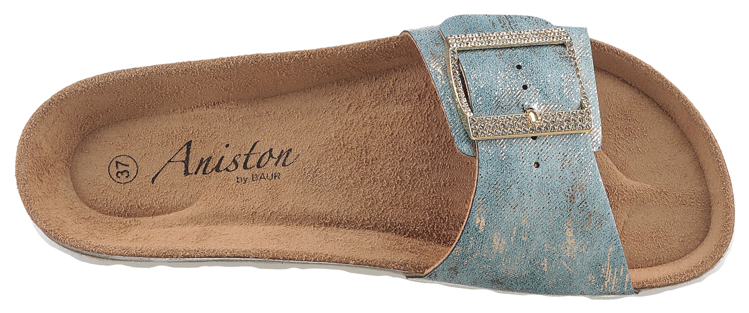 Aniston SHOES Pantolette, Sommerschuh, Strandschuh, Glitzersteine - NEUE KOLLEKTION