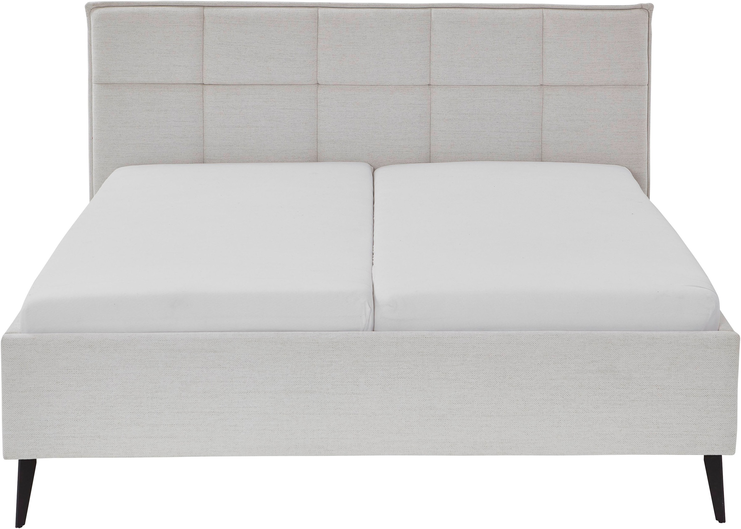 meise.möbel Polsterbett »Paulo wahlweise mit Bettkasten, erhältlich in den Breiten 160 & 180cm« wahlweise mit Holz- oder Metallfuß