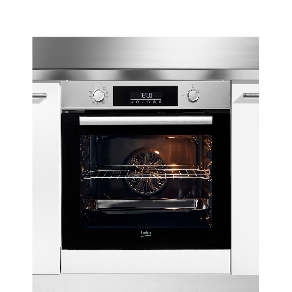 BEKO Backofen-Set »BBSE1134T0XFP«, BBSE1134T0XFP, Pyrolyse-Selbstreinigung, (Set)